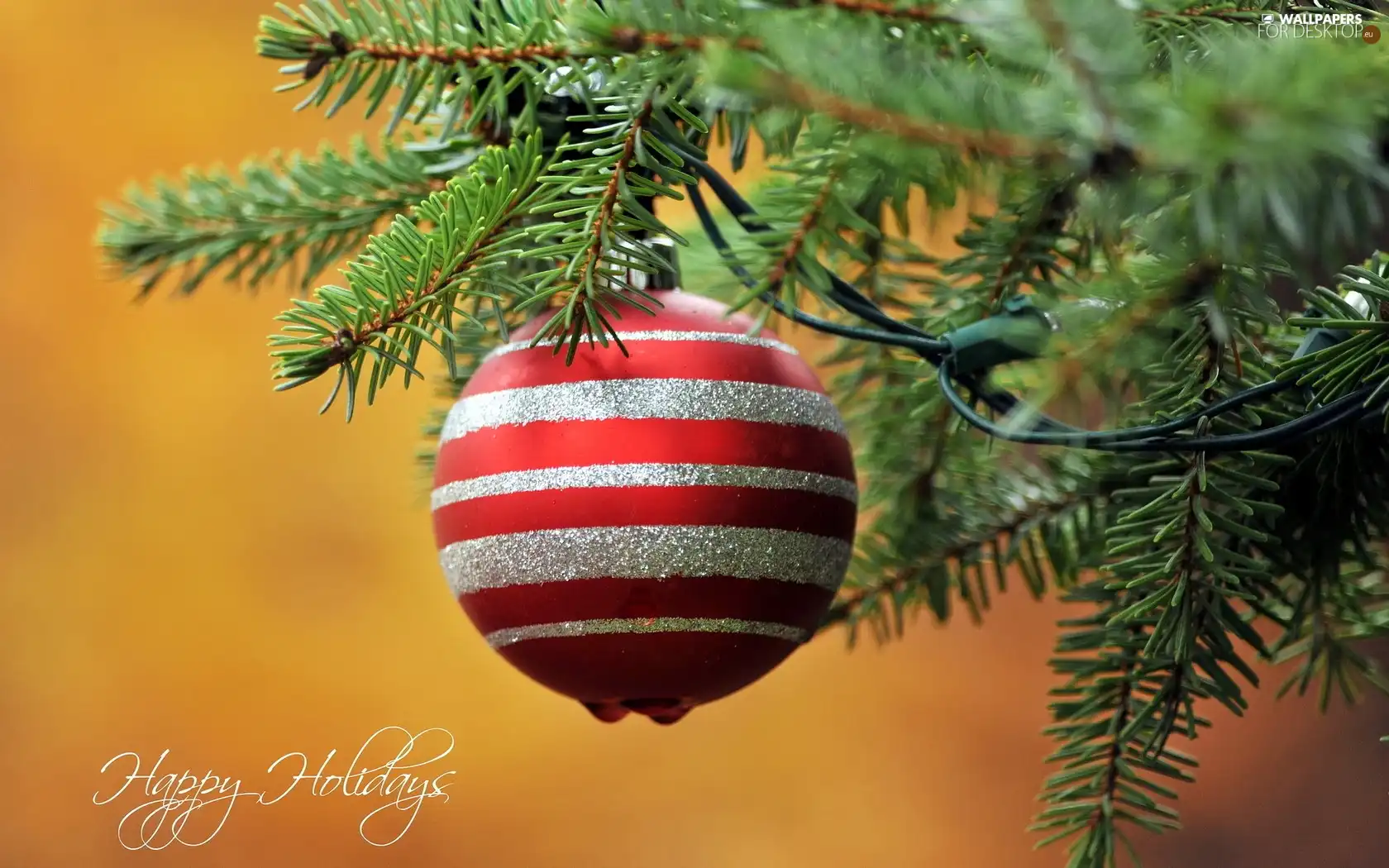 christmas tree, bauble, festively decorated, branch