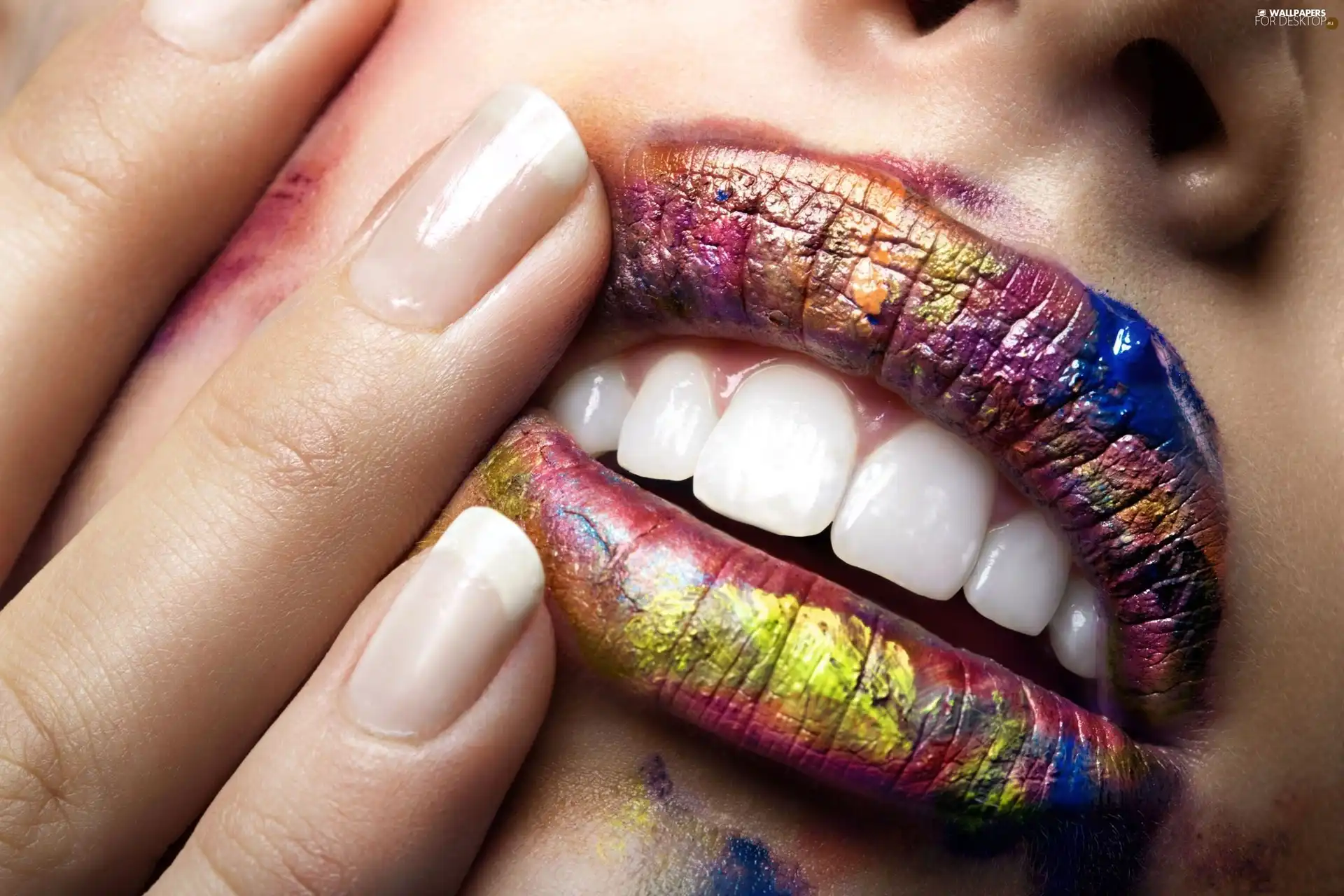 color, Womens, finger, lips