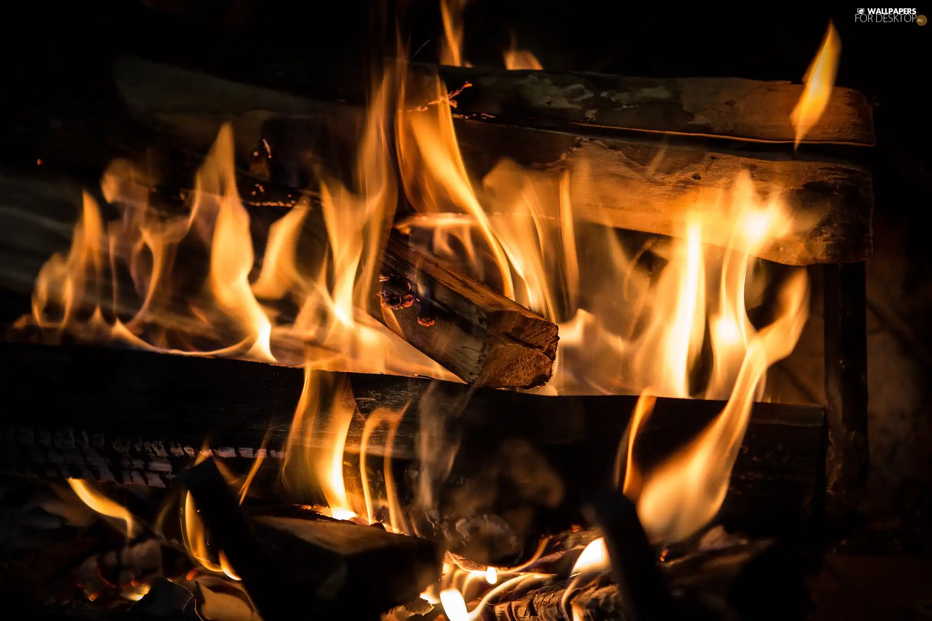 hearth, Big Fire, Flames