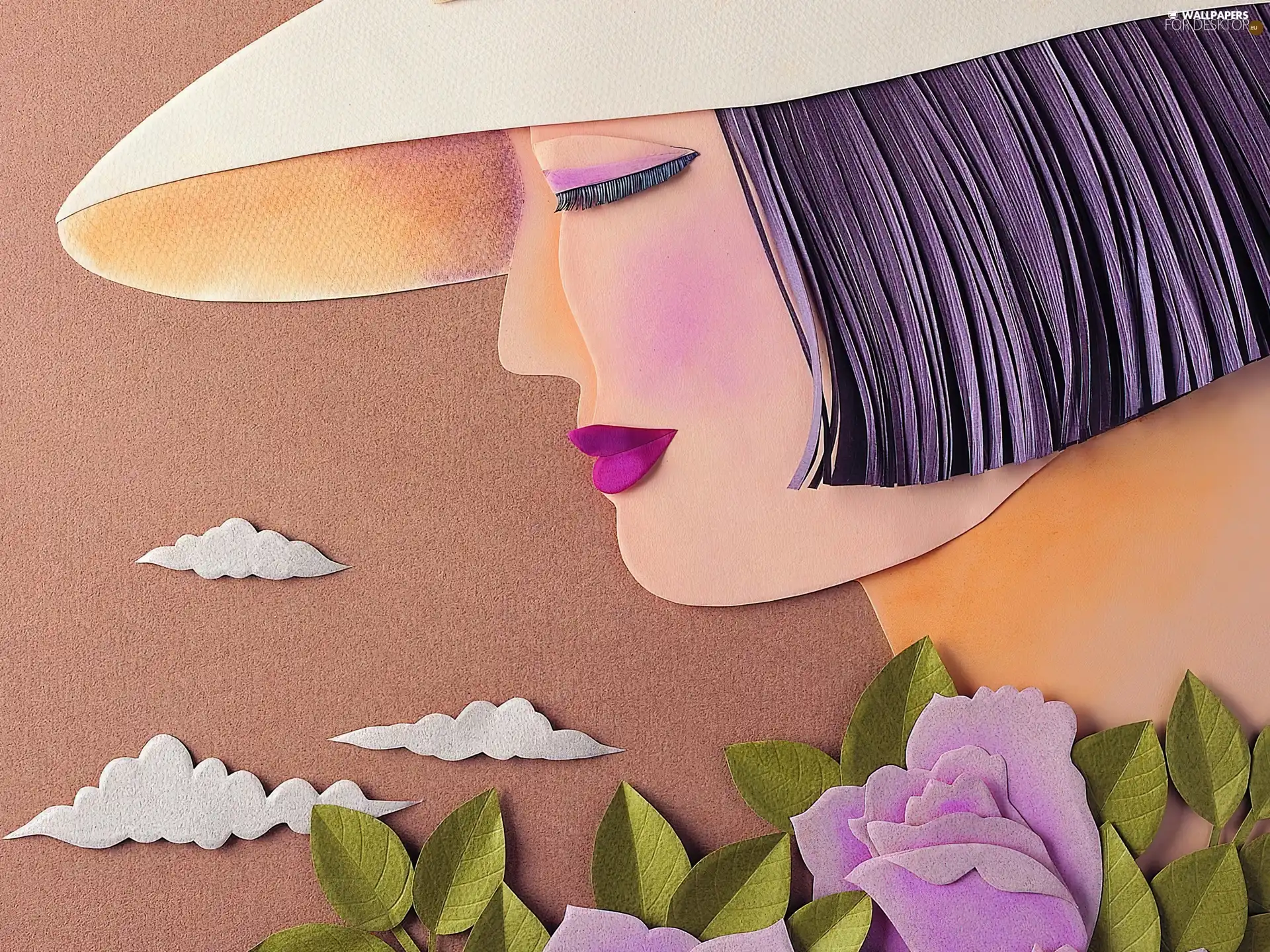 Flowers, Women, Hat