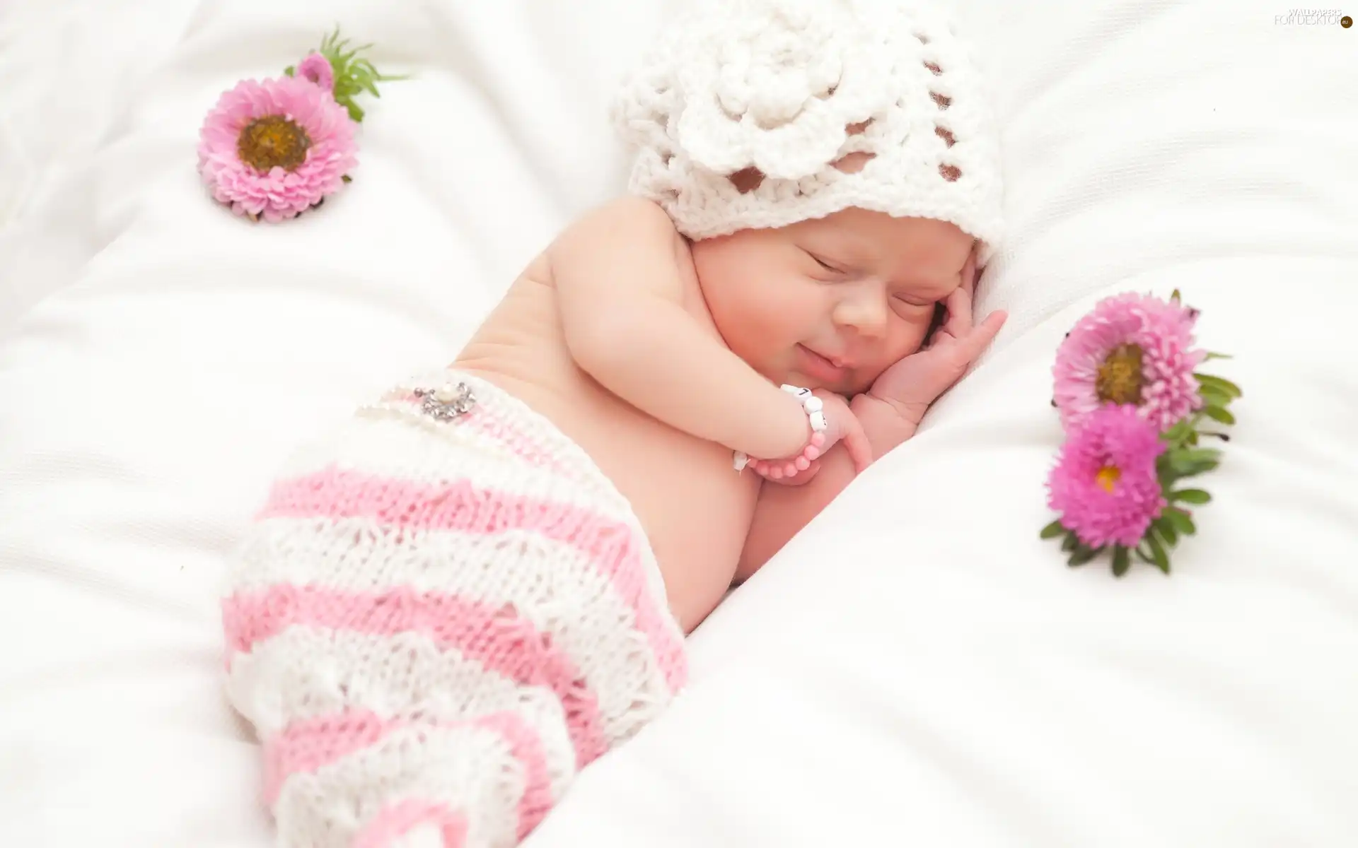 Flowers, Sleeping, Kid
