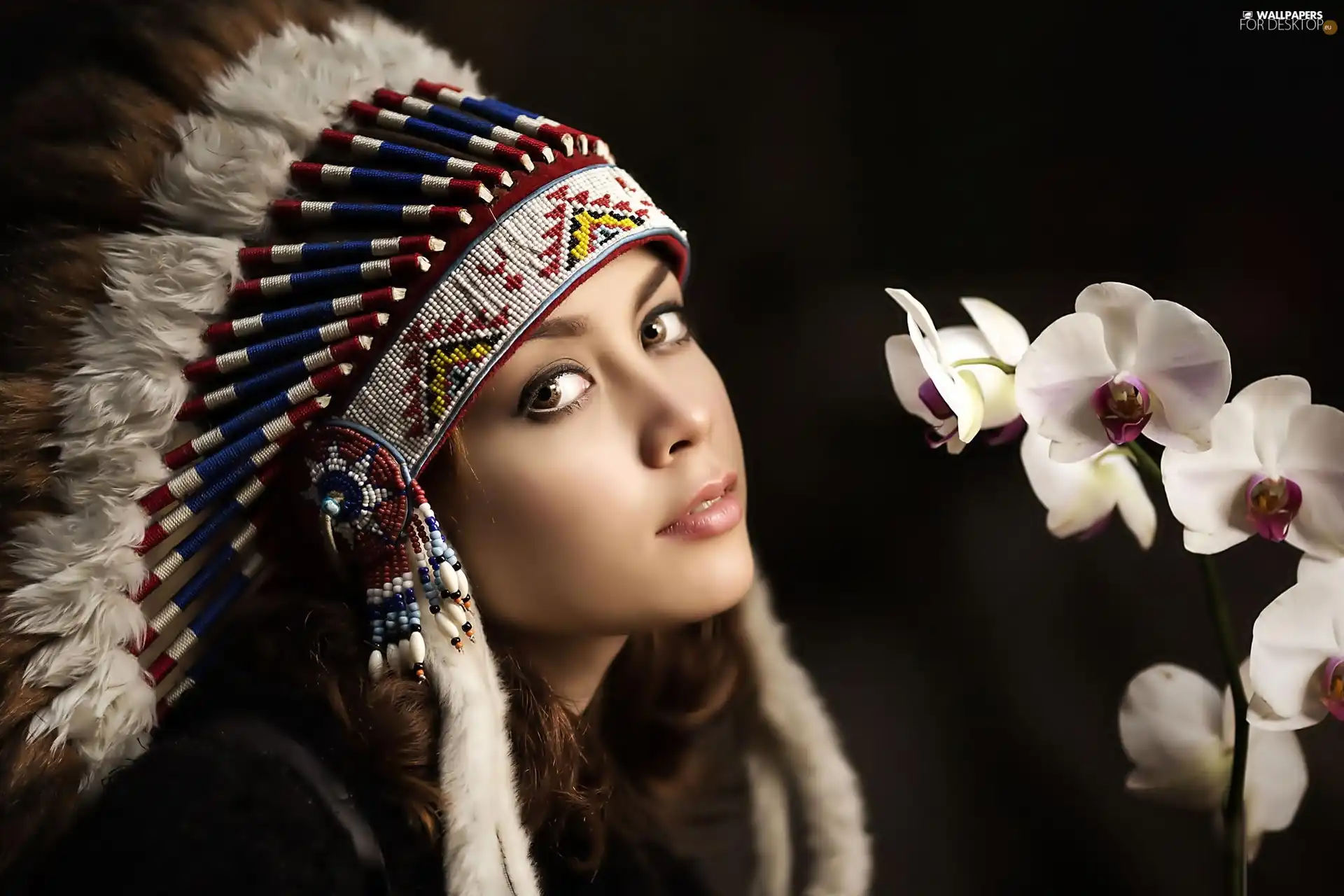 Flowers, Women, plume