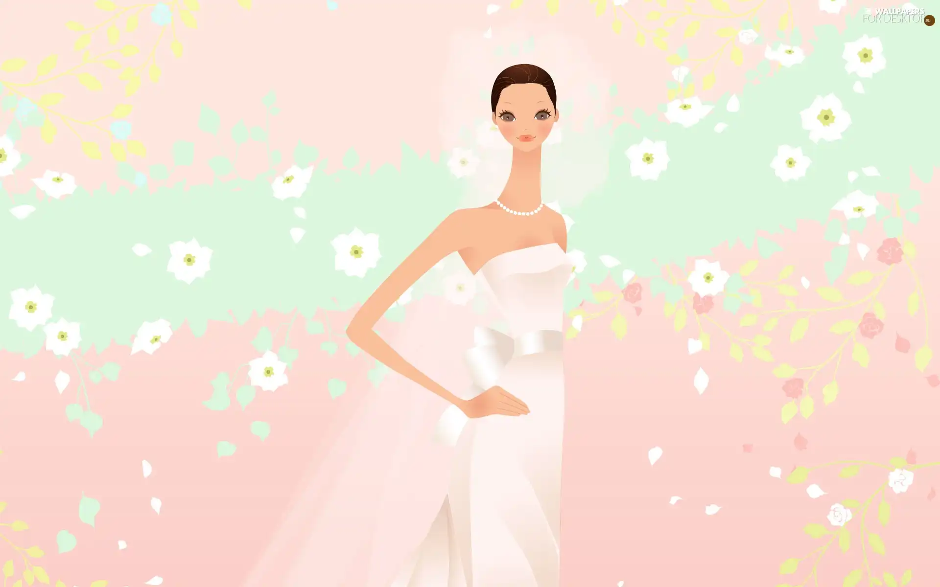 Flowers, lady, young