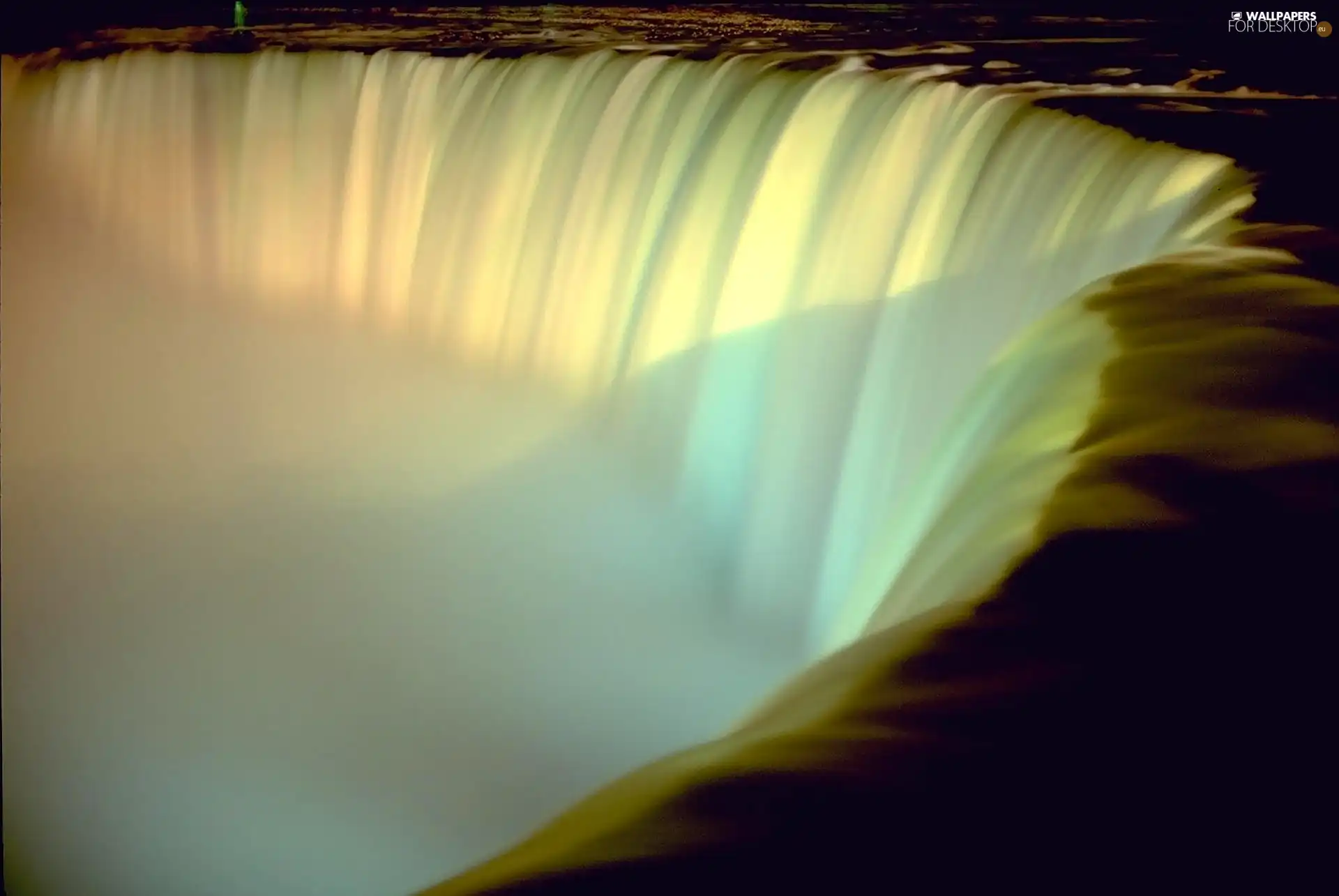 foamed, water, Canadian, Horsehoe, Niagara Falls