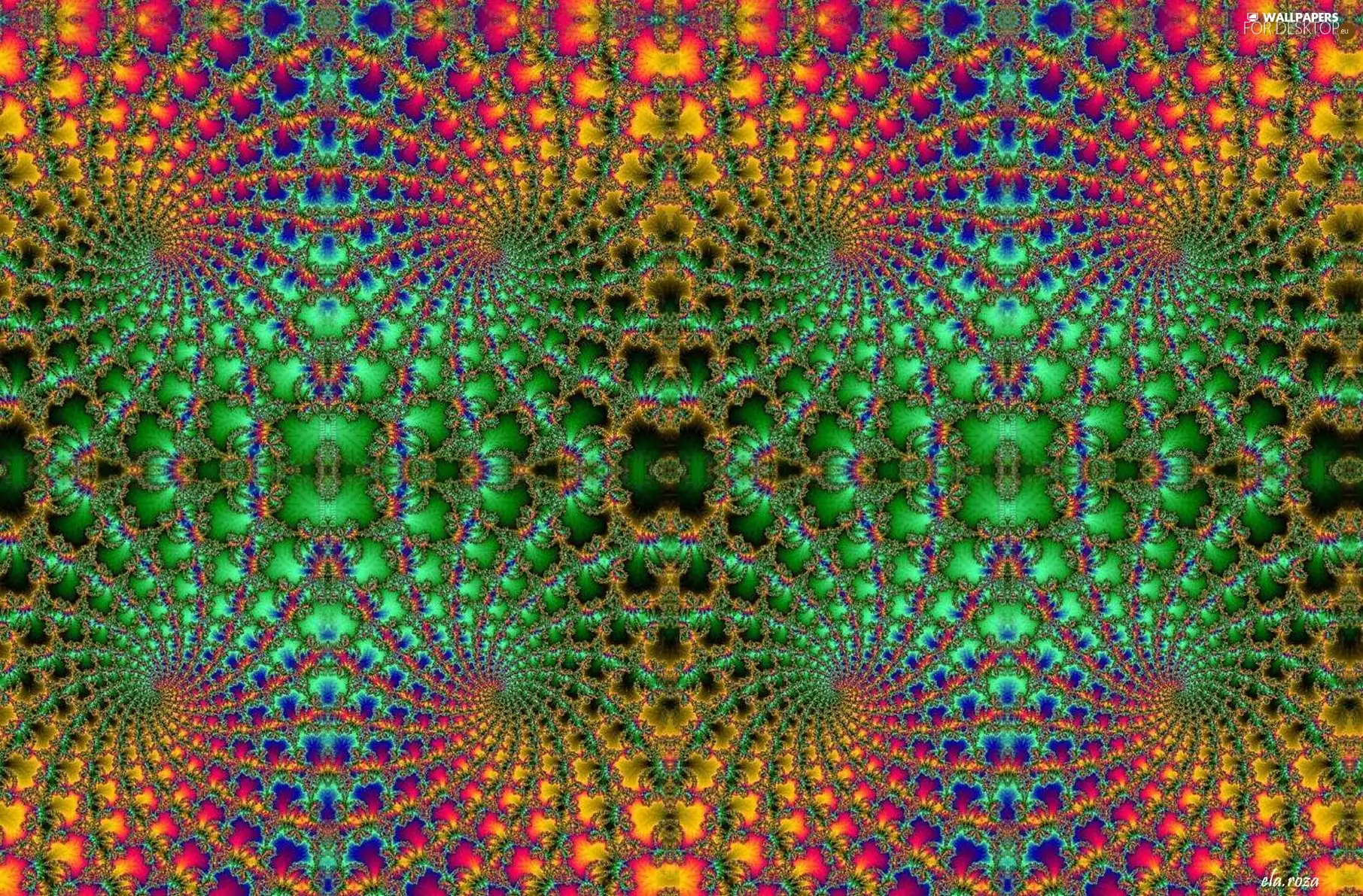 color, patterns, fractals, Spiral