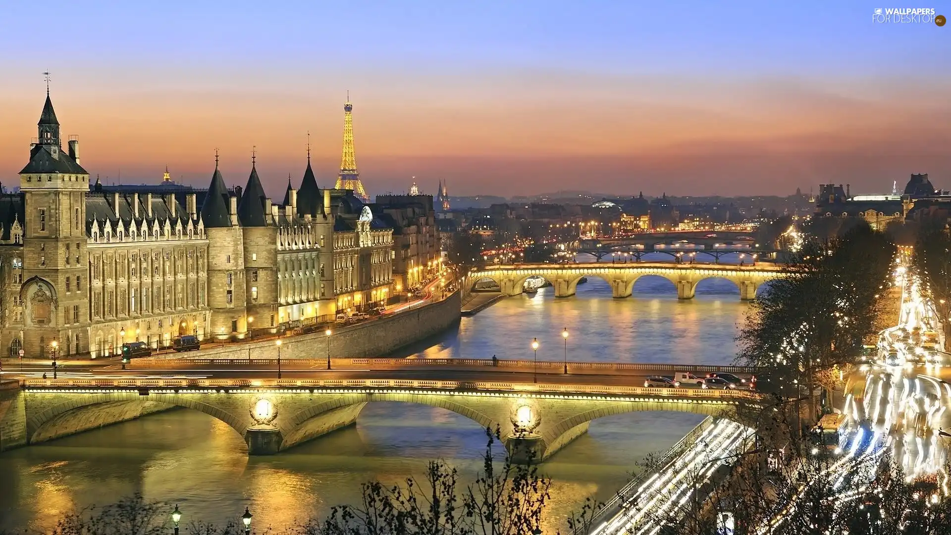 panorama, Paris by Night, France