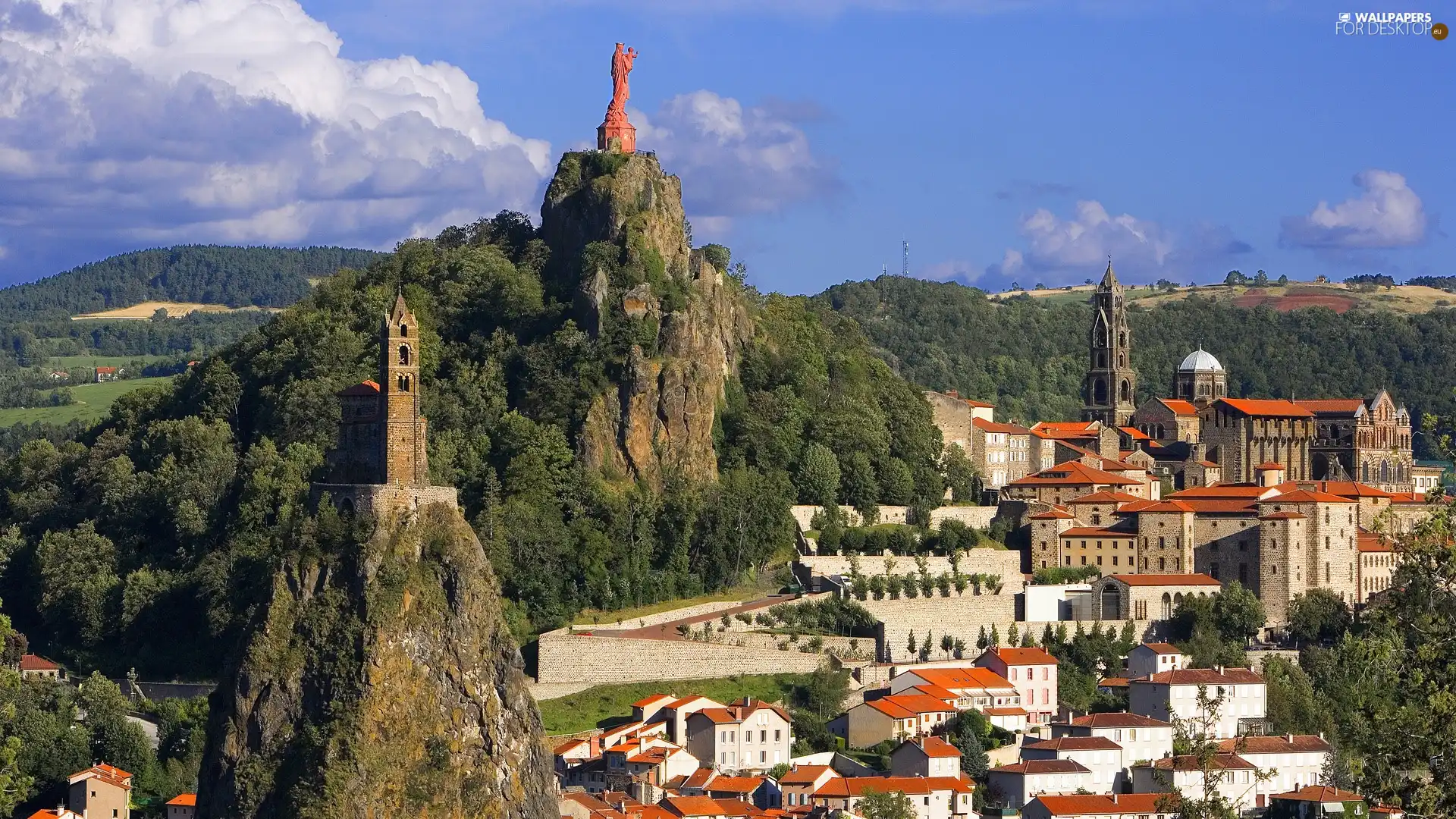 France, panorama, town