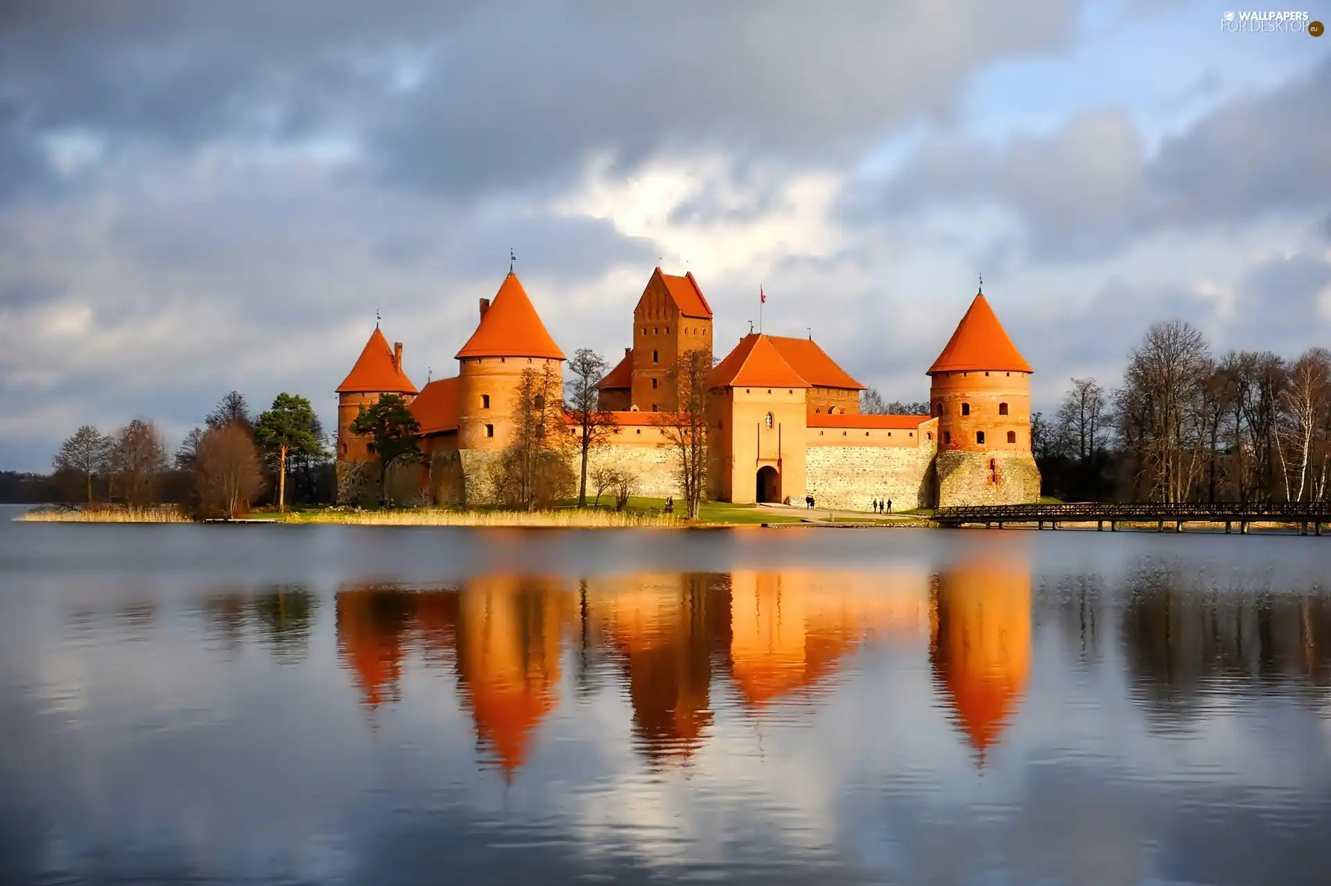 Galve, Castle, Trakai, lake, Lithuania