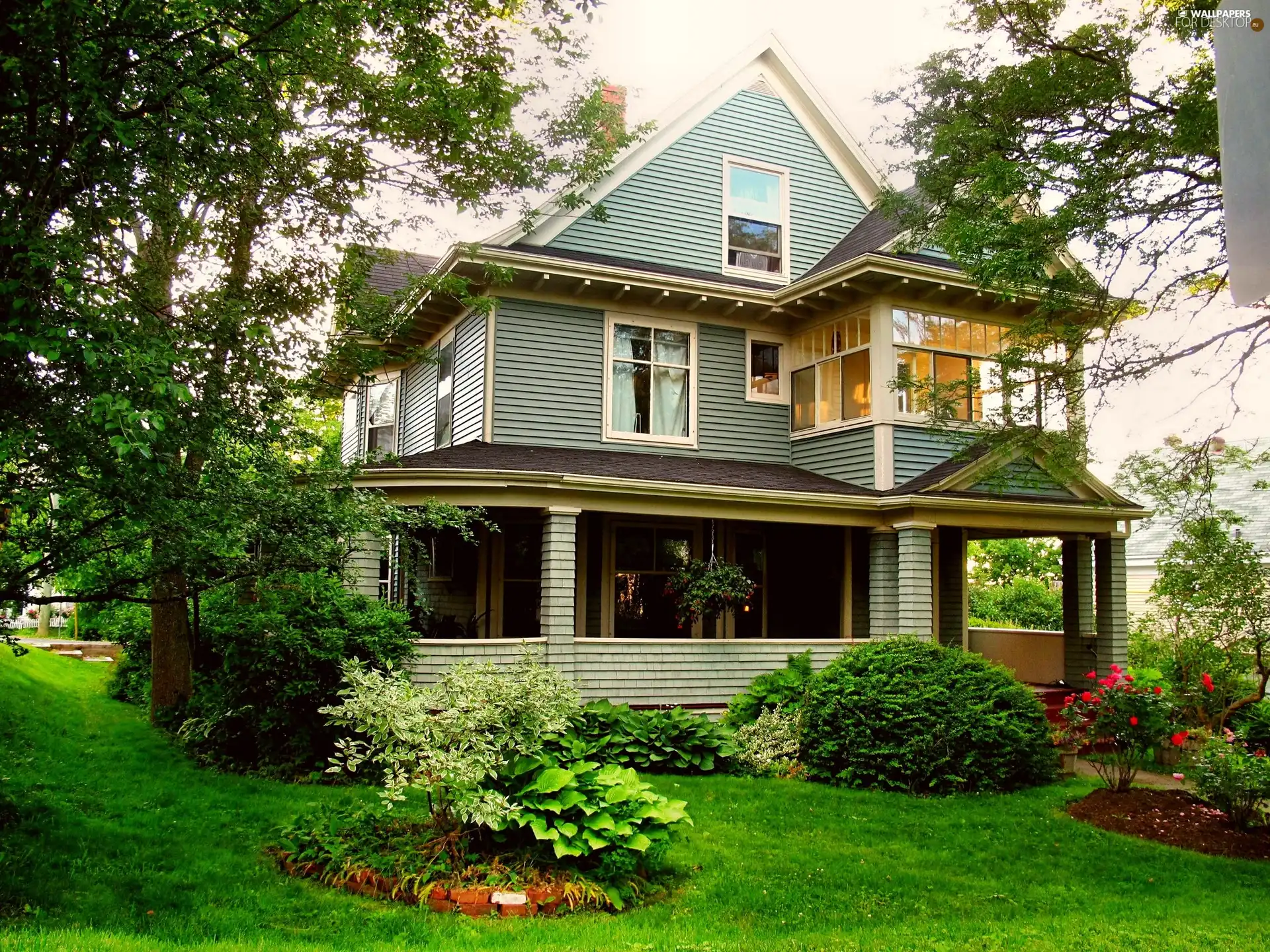 Garden, Victorian, house