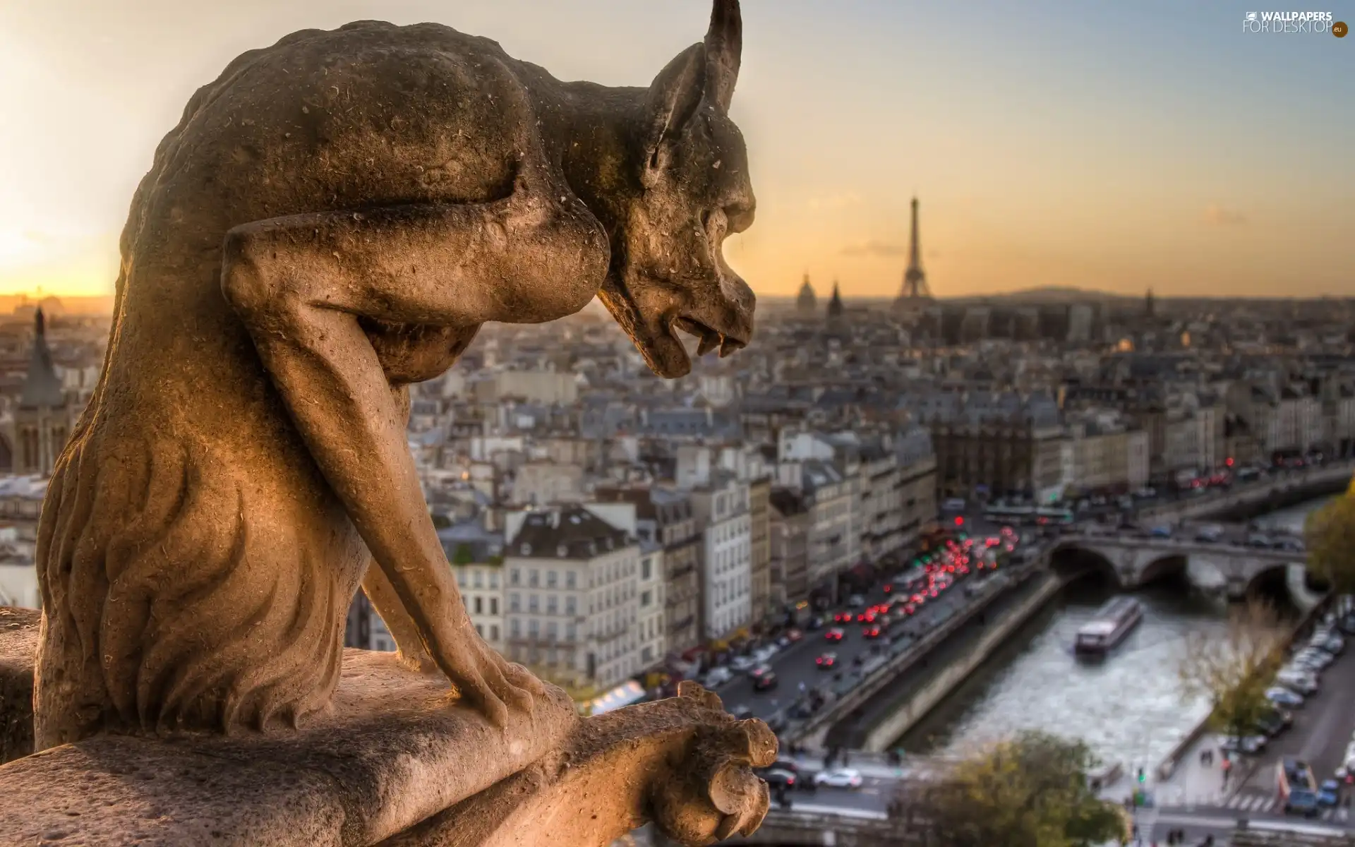 gargoyle, Town, Paris