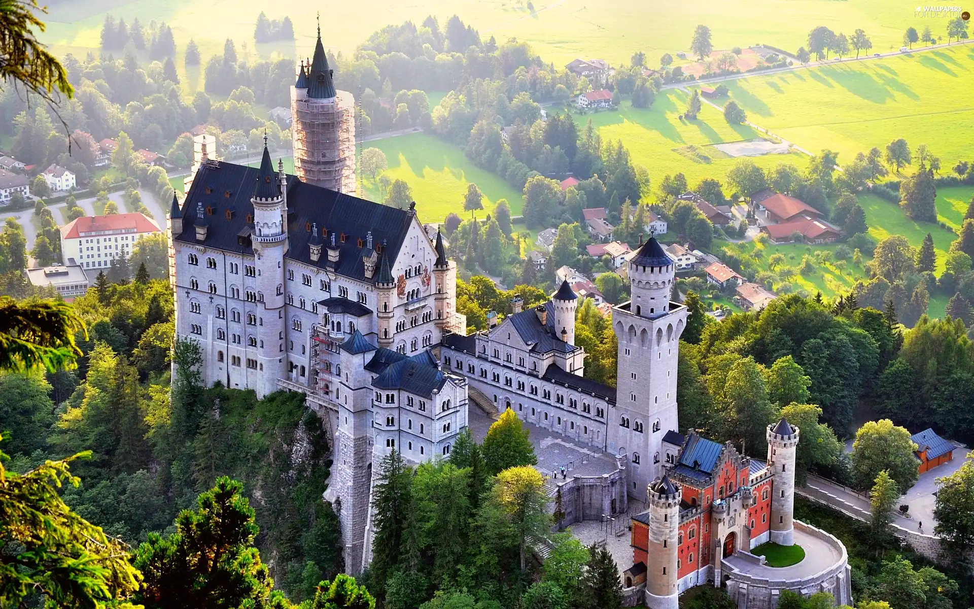 Neuschwanstein Castle, Bavaria, Germany, panorama