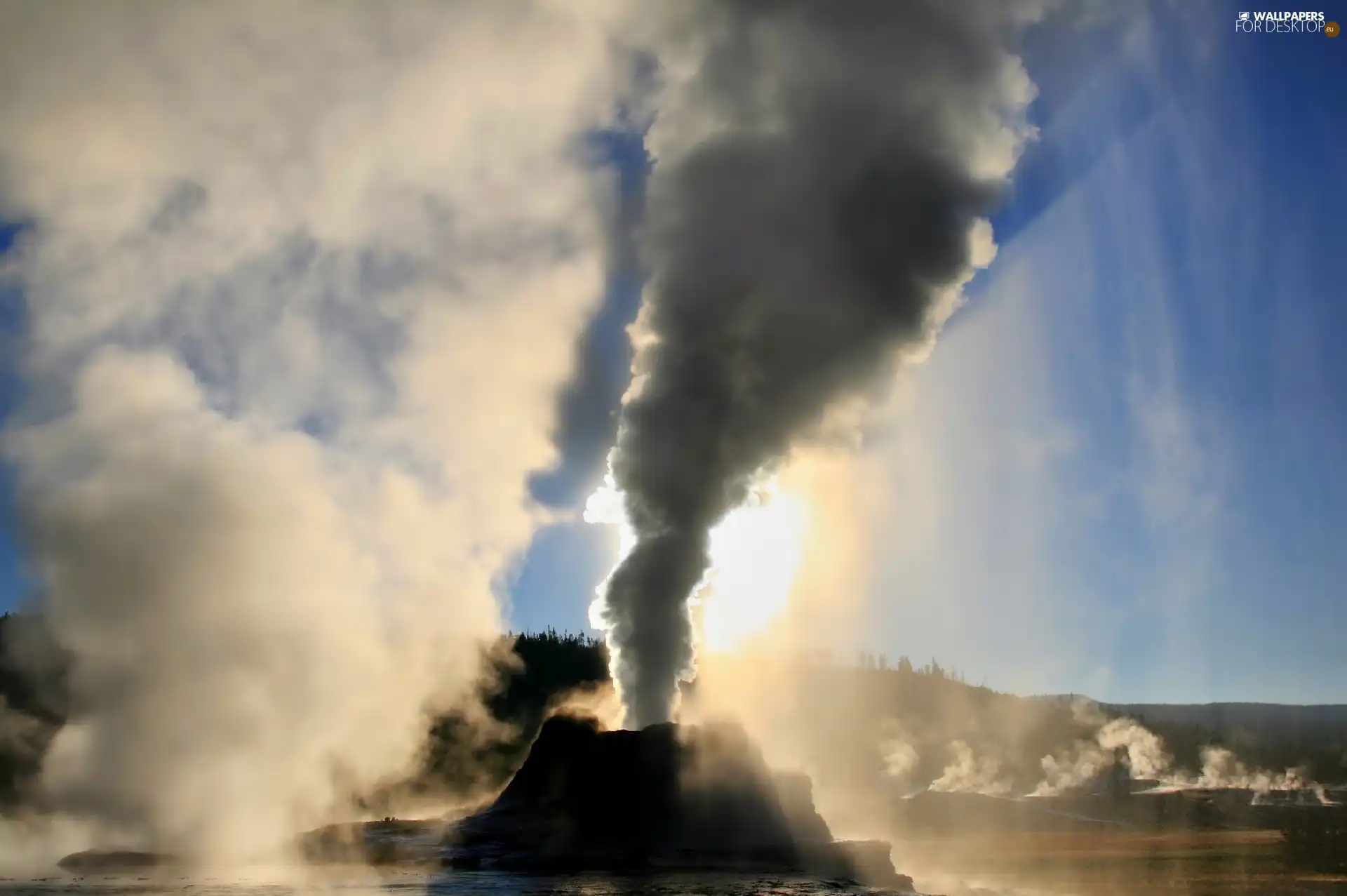 eruption, geyser