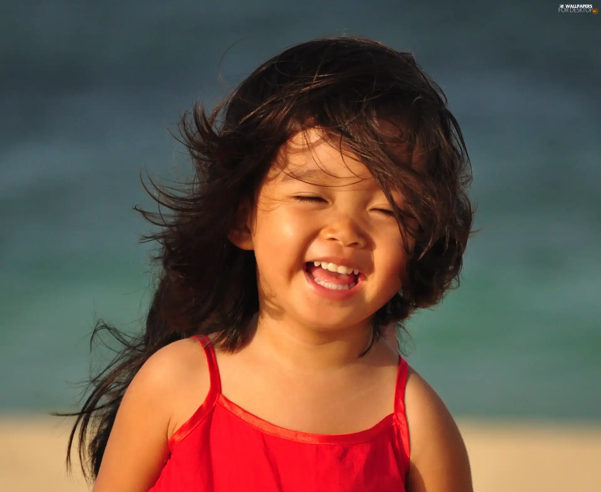 girl, happy, small