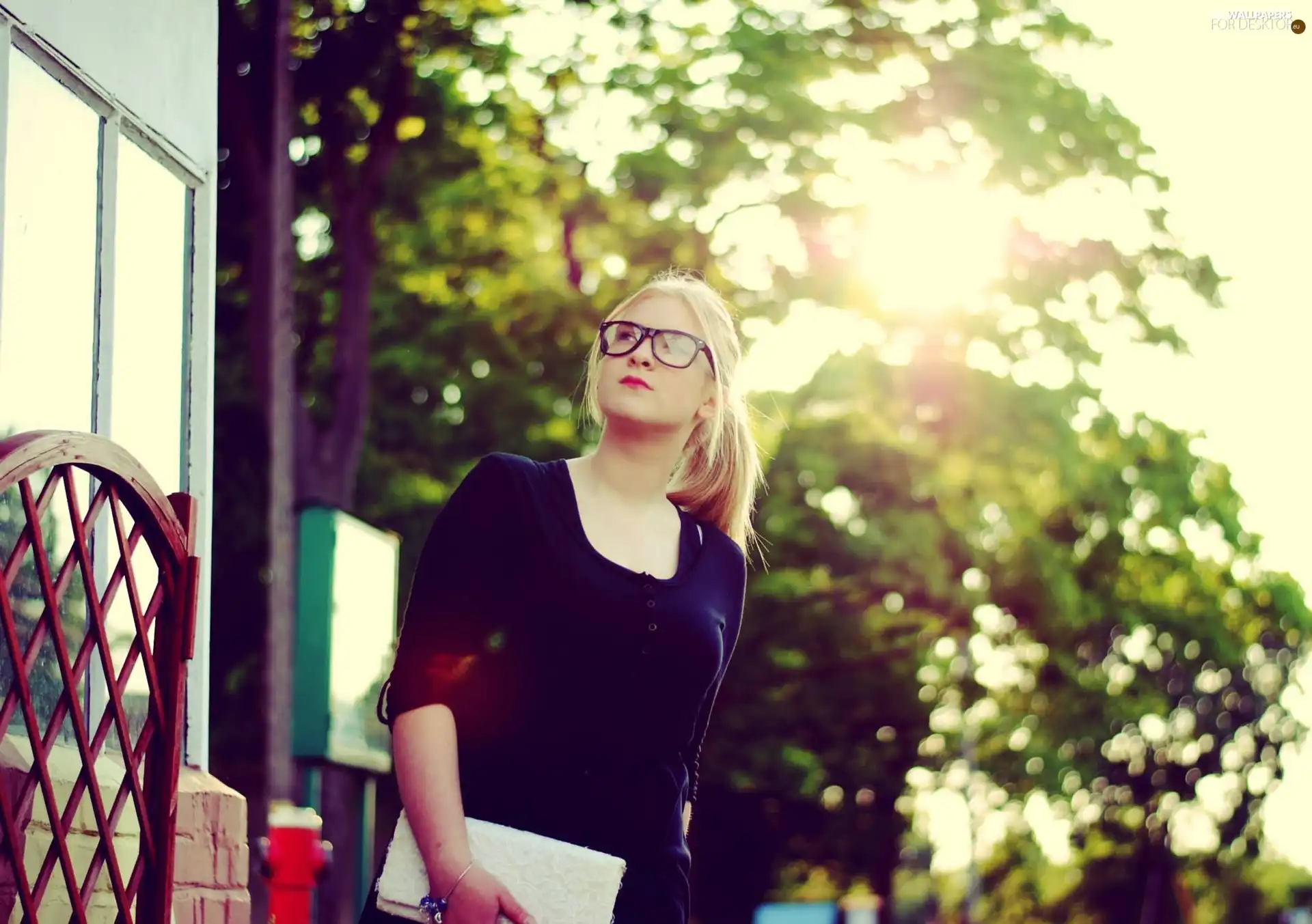 Glasses, Women, Blonde