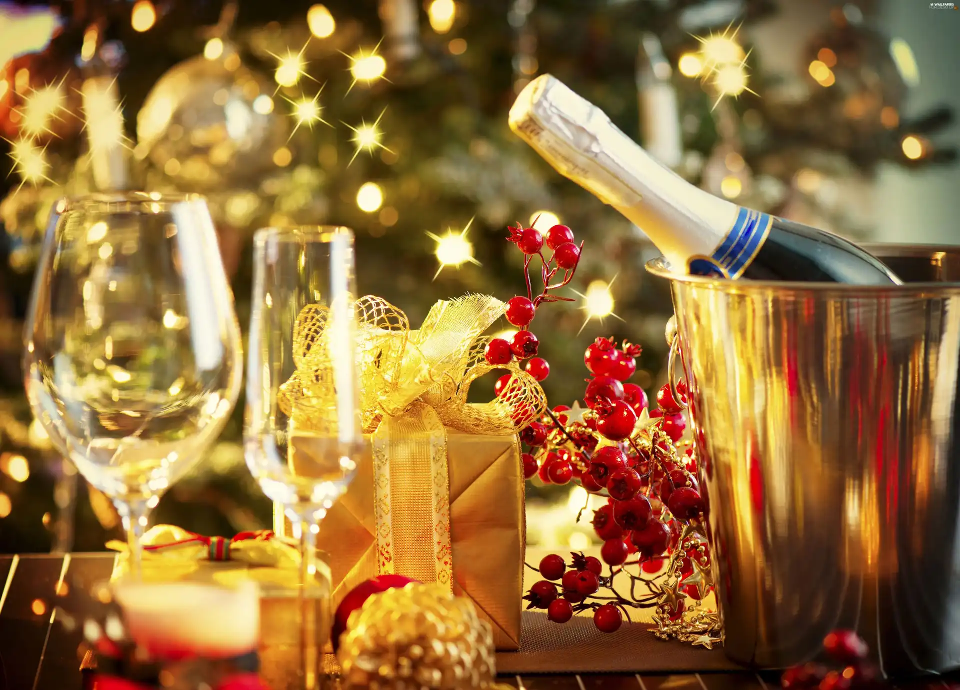 glasses, New Year