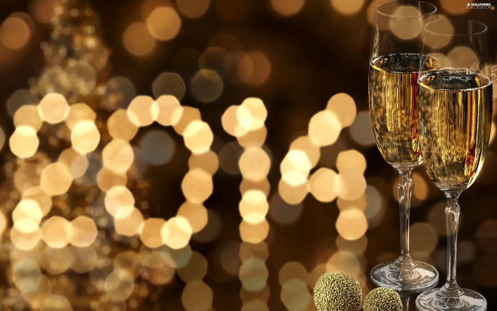 glasses, glamour, Year 2014, Champagne, New
