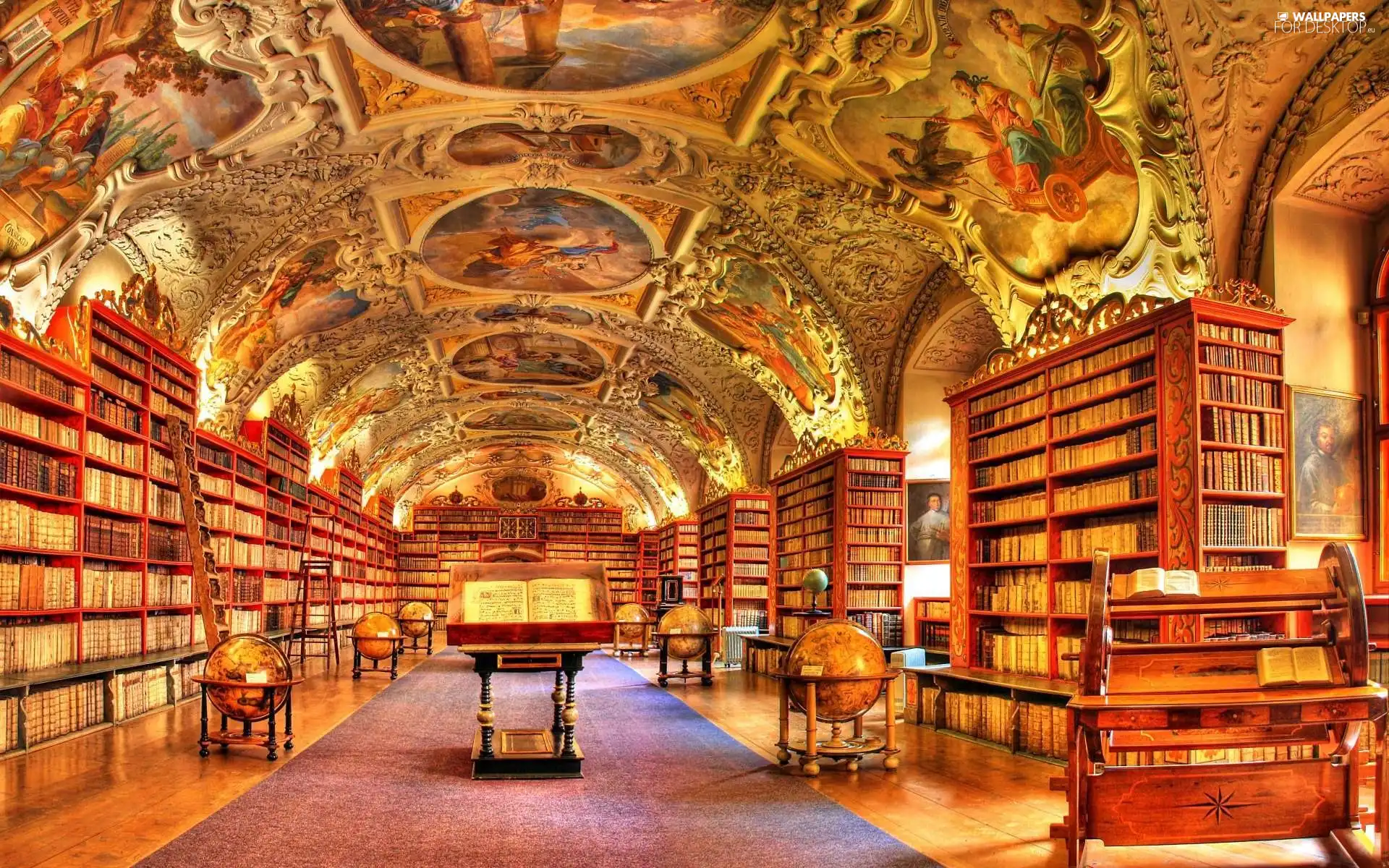 Historical, Books, Globes, Library