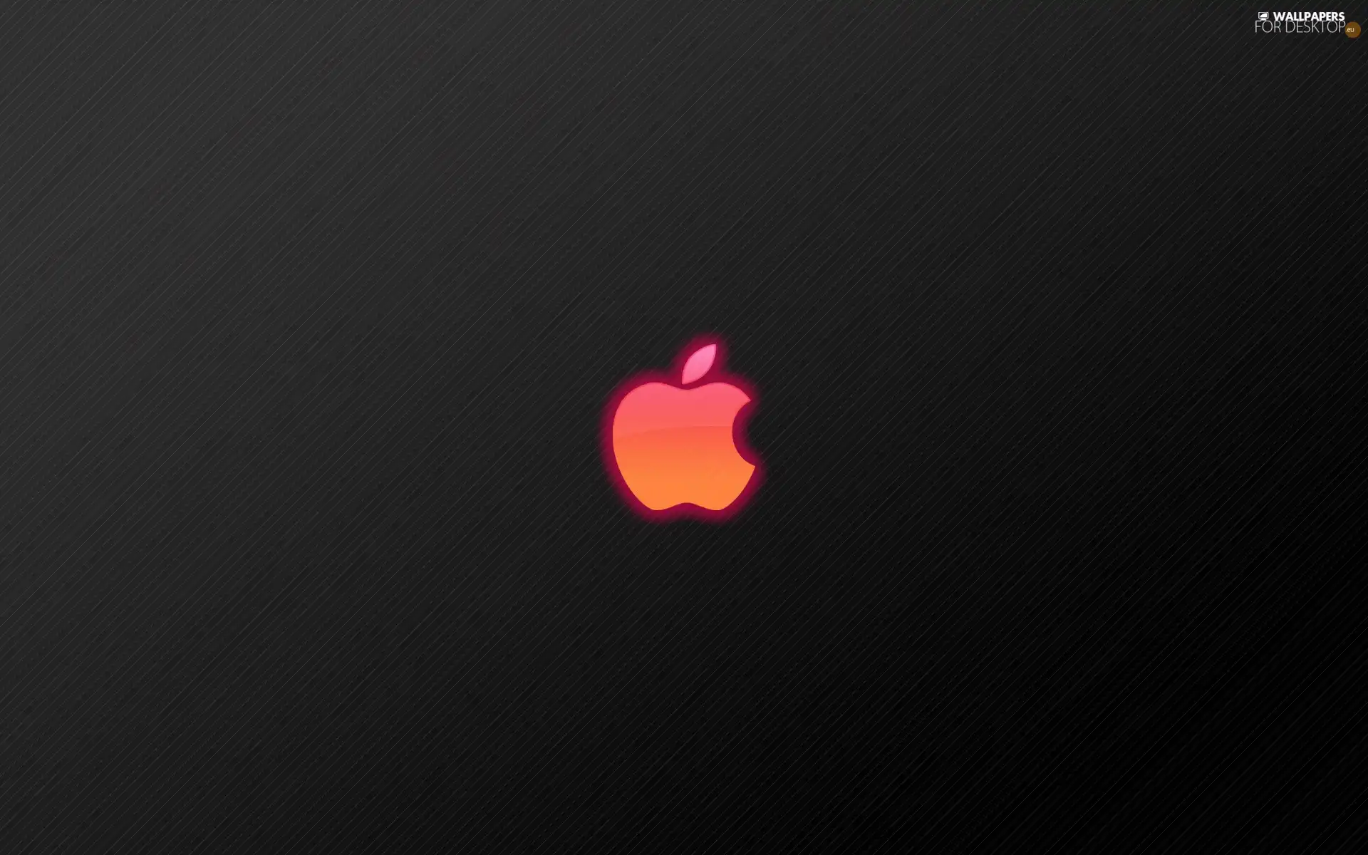 Apple, Pink, glow, logo