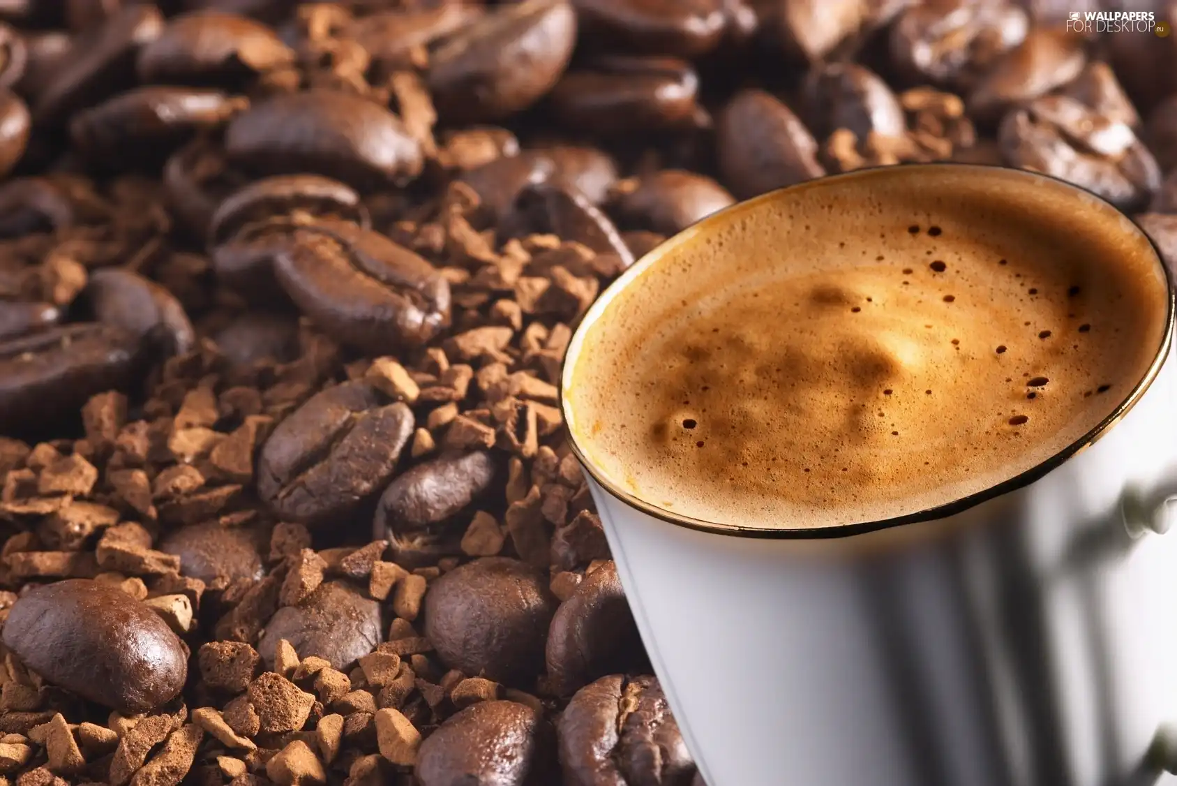 grains, coffee, cup