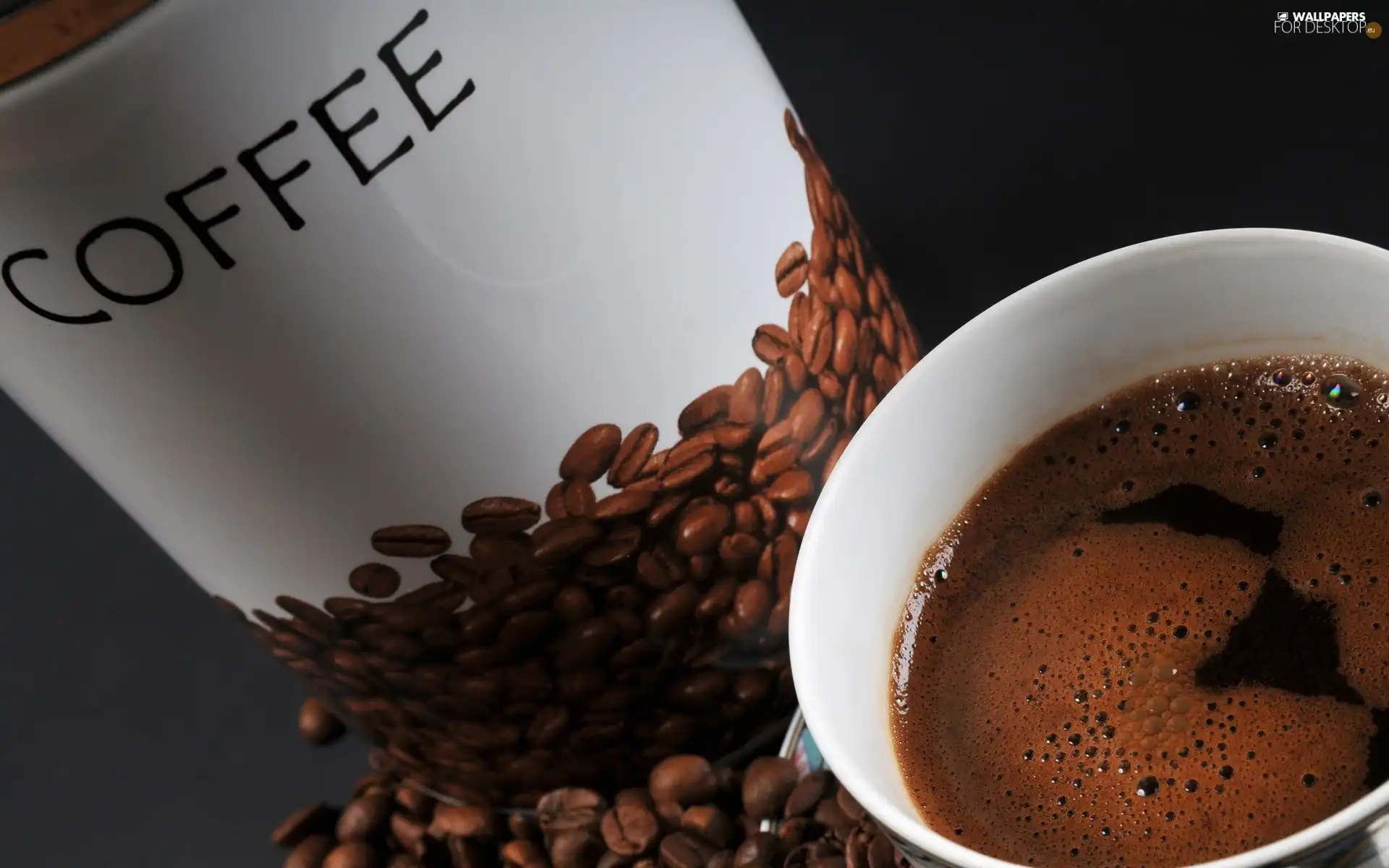 grains, coffee, cup