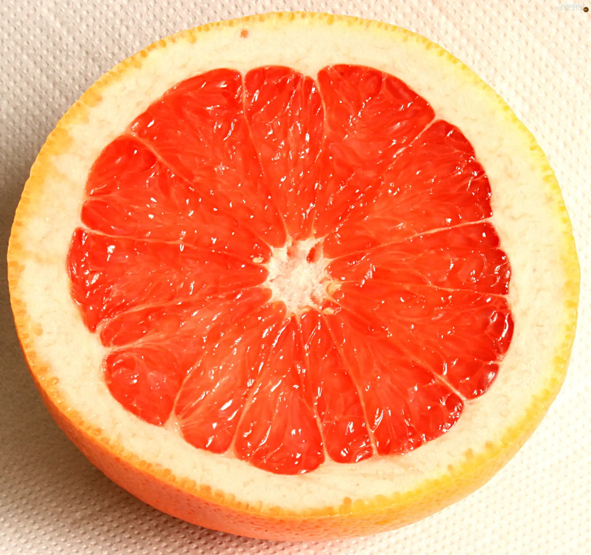half, red grapefruit