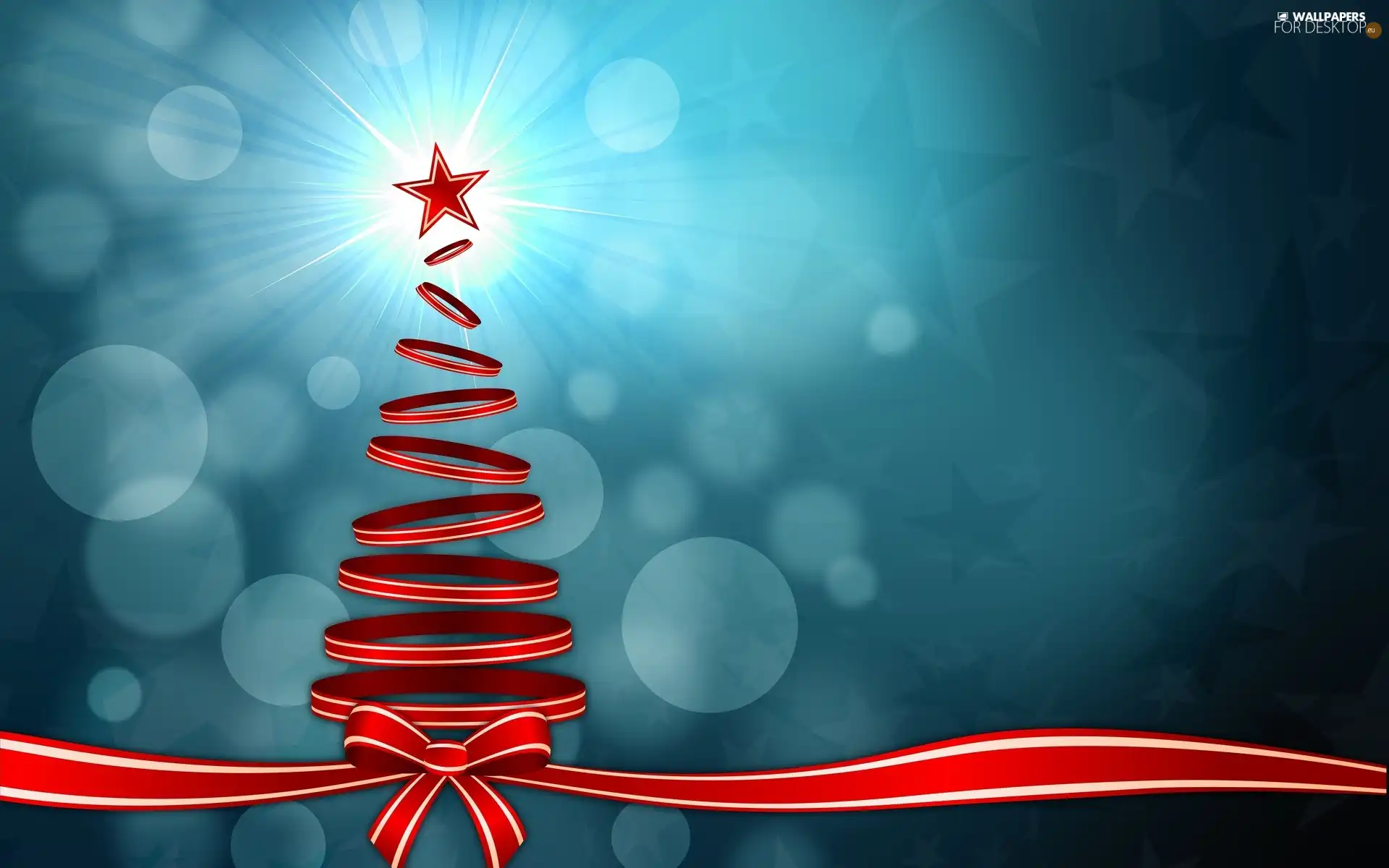 graphics, Christmas, star, ribbon, christmas tree