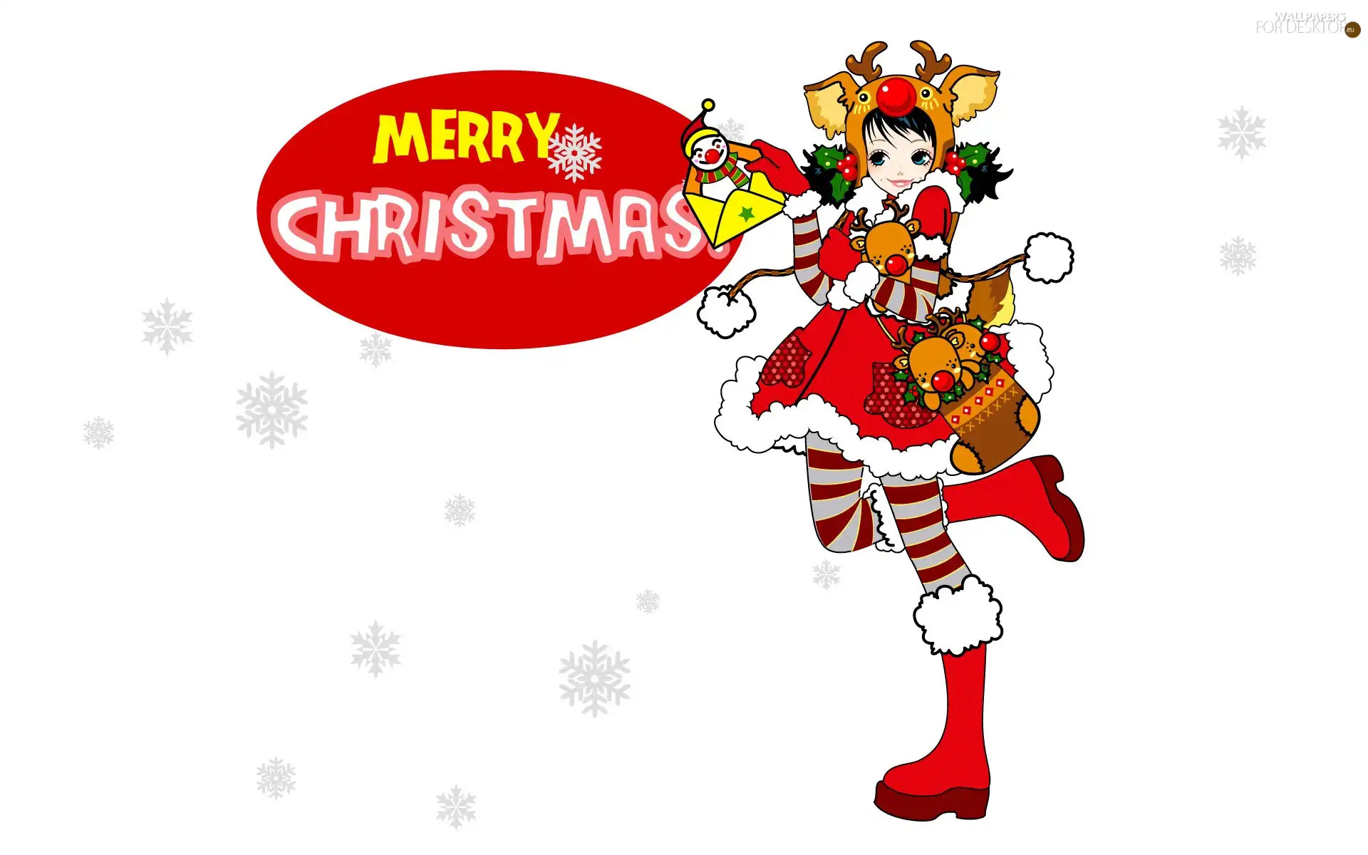 girl, christmas, graphics, disguise