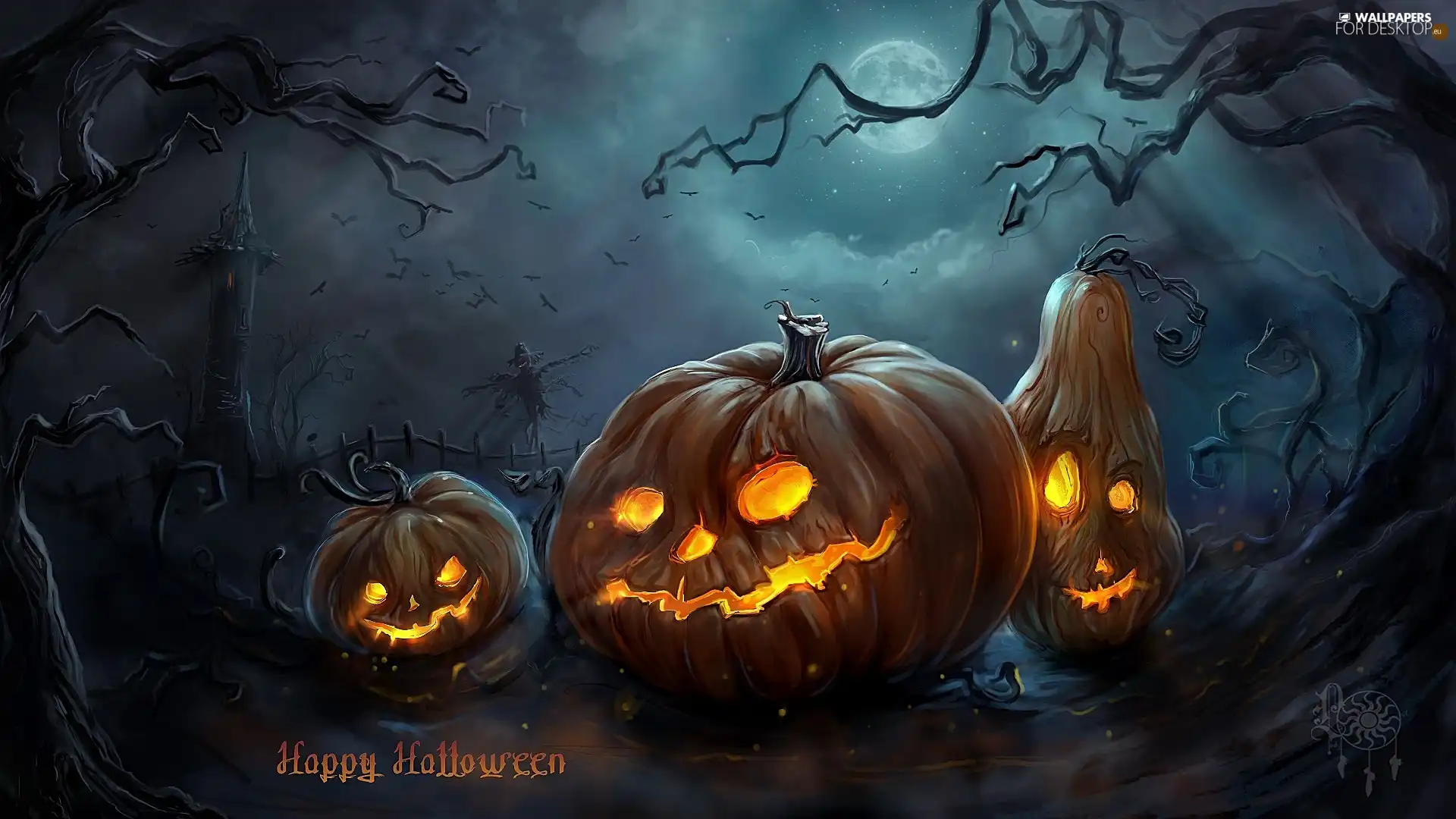halloween, pumpkin, graphics, scary