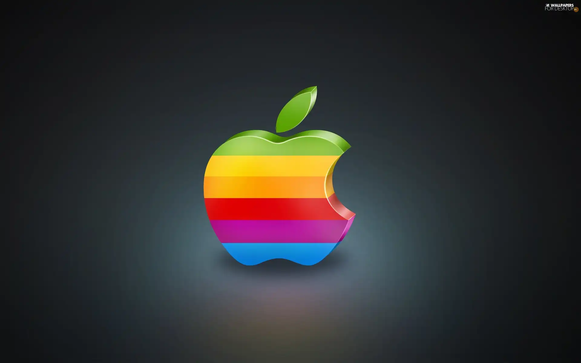 Great Rainbows, 3D, logo, Apple, color