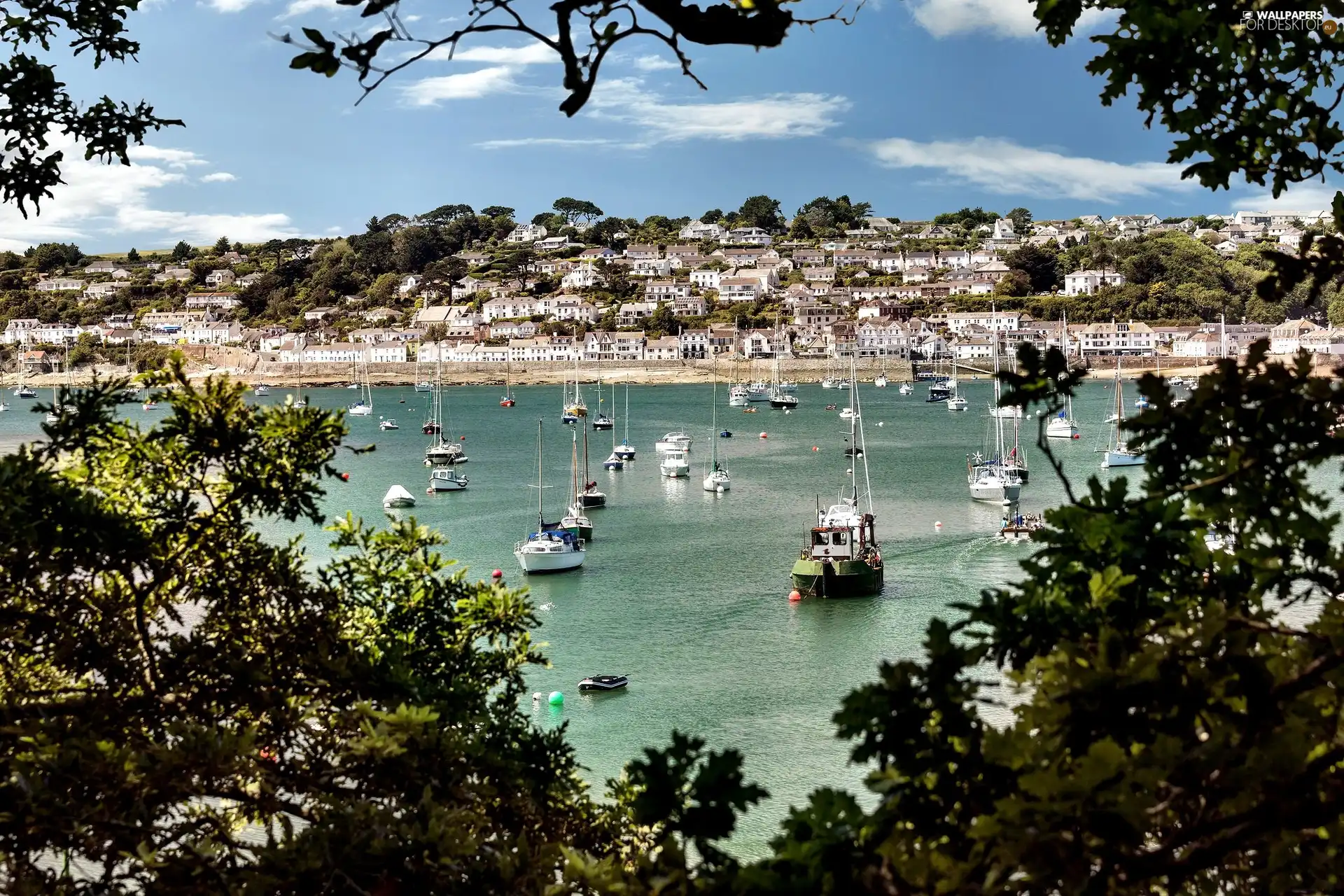 Cornwall, England, Gulf, The town of St Mawes, Yachts