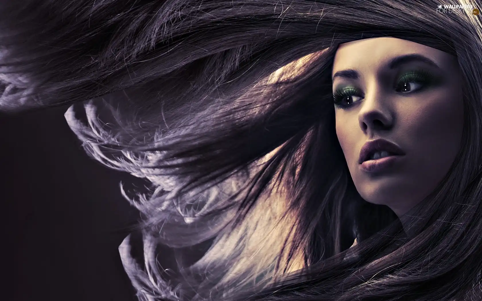 make-up, Women, Hair