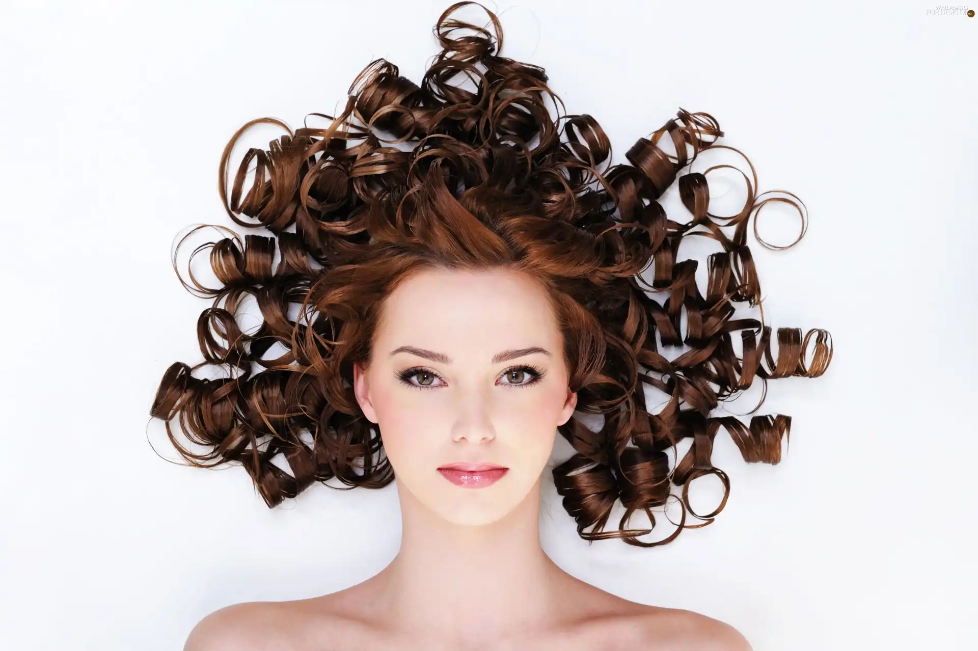 Hair, make-up, beatyfull, spiral, Women