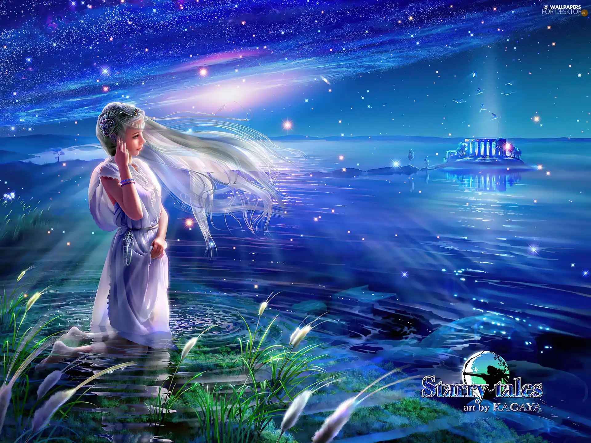 Hair, water, Kagaya, girl, graphics