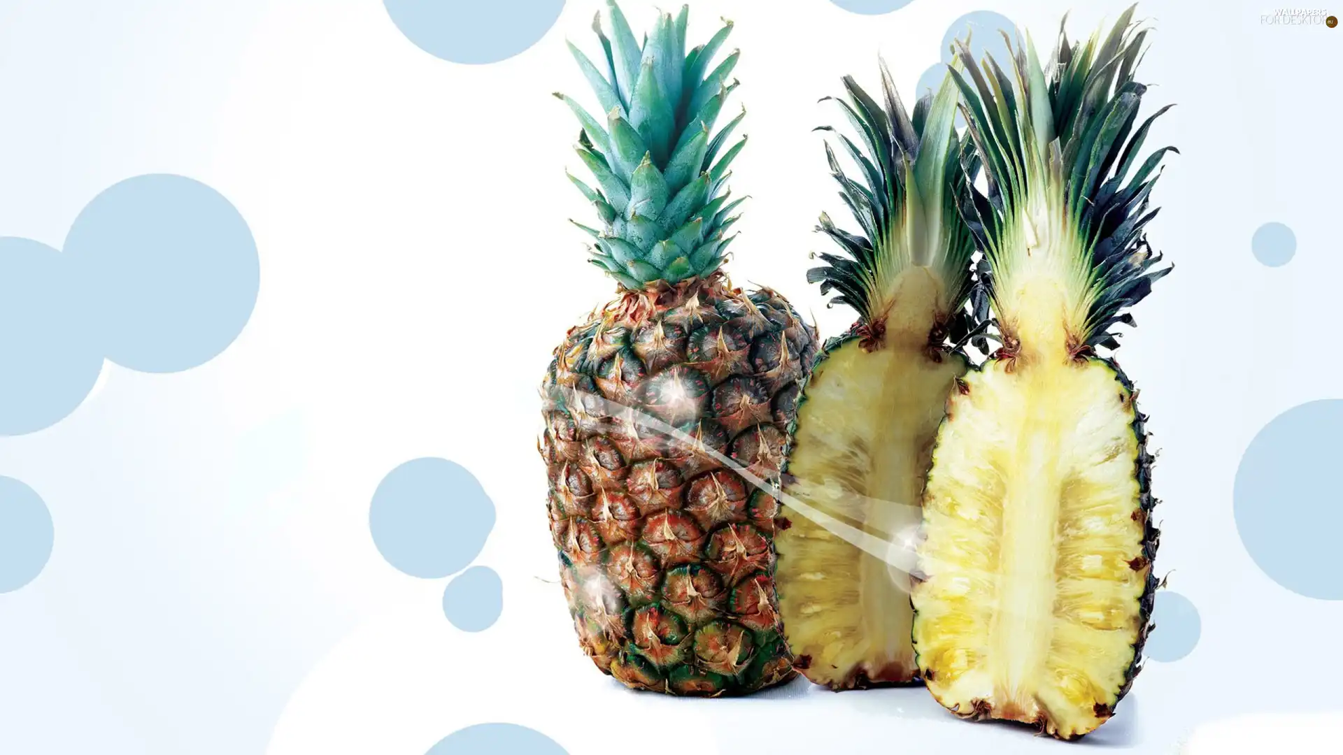 Halves, ananas, Two