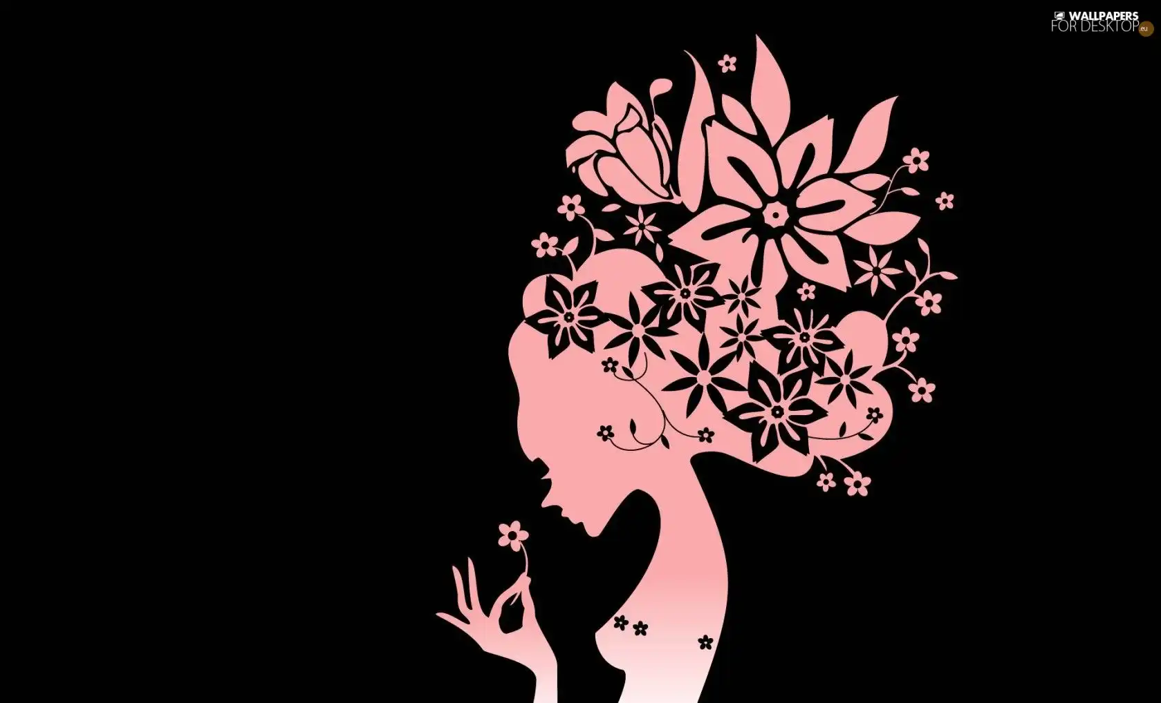hand, Women, Flowers