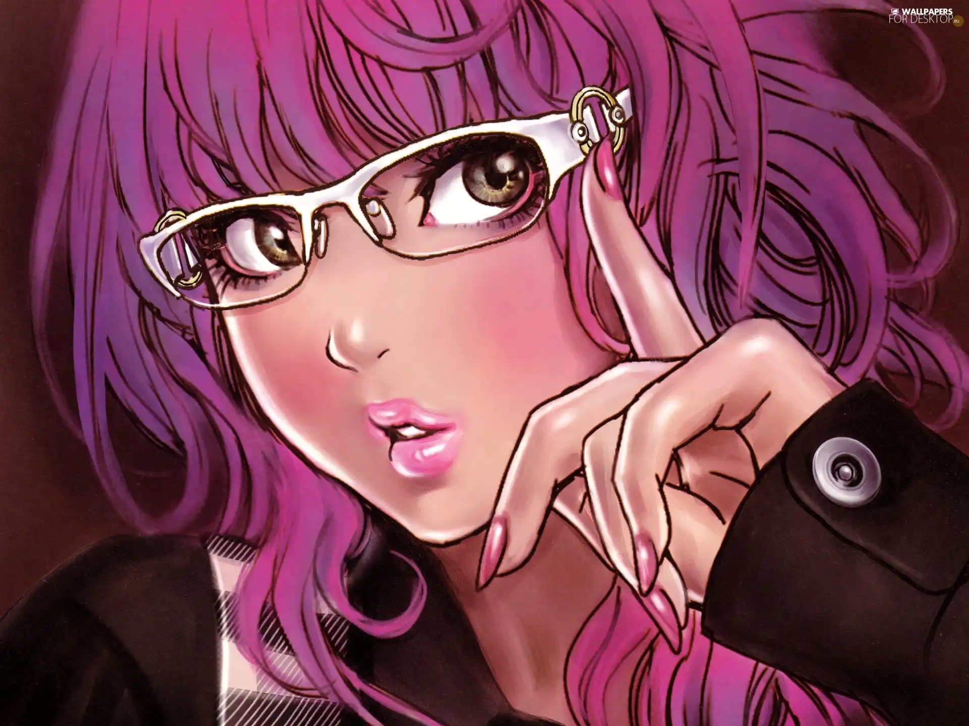 hand, girl, Glasses