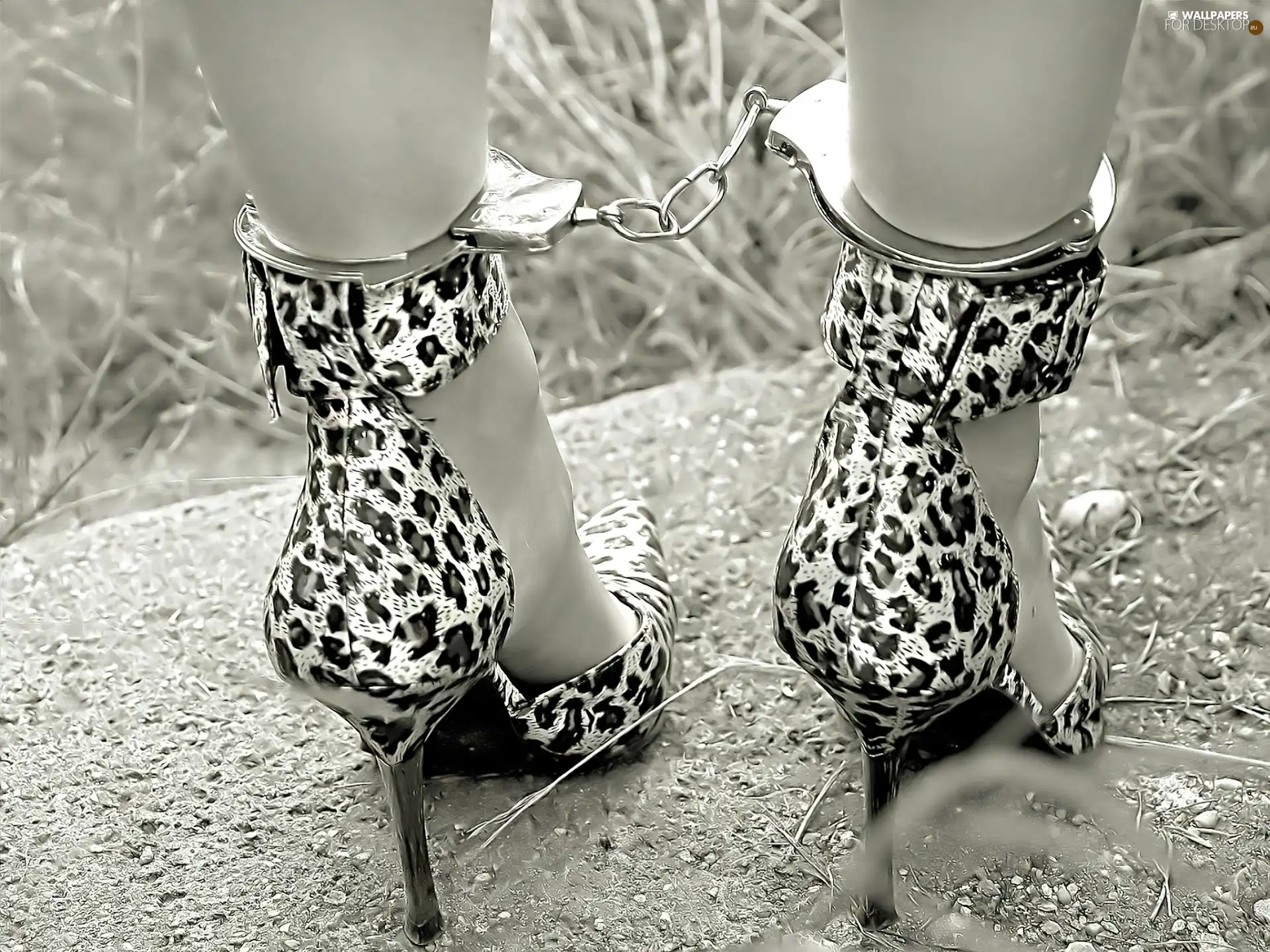 handcuffs, legs, heels
