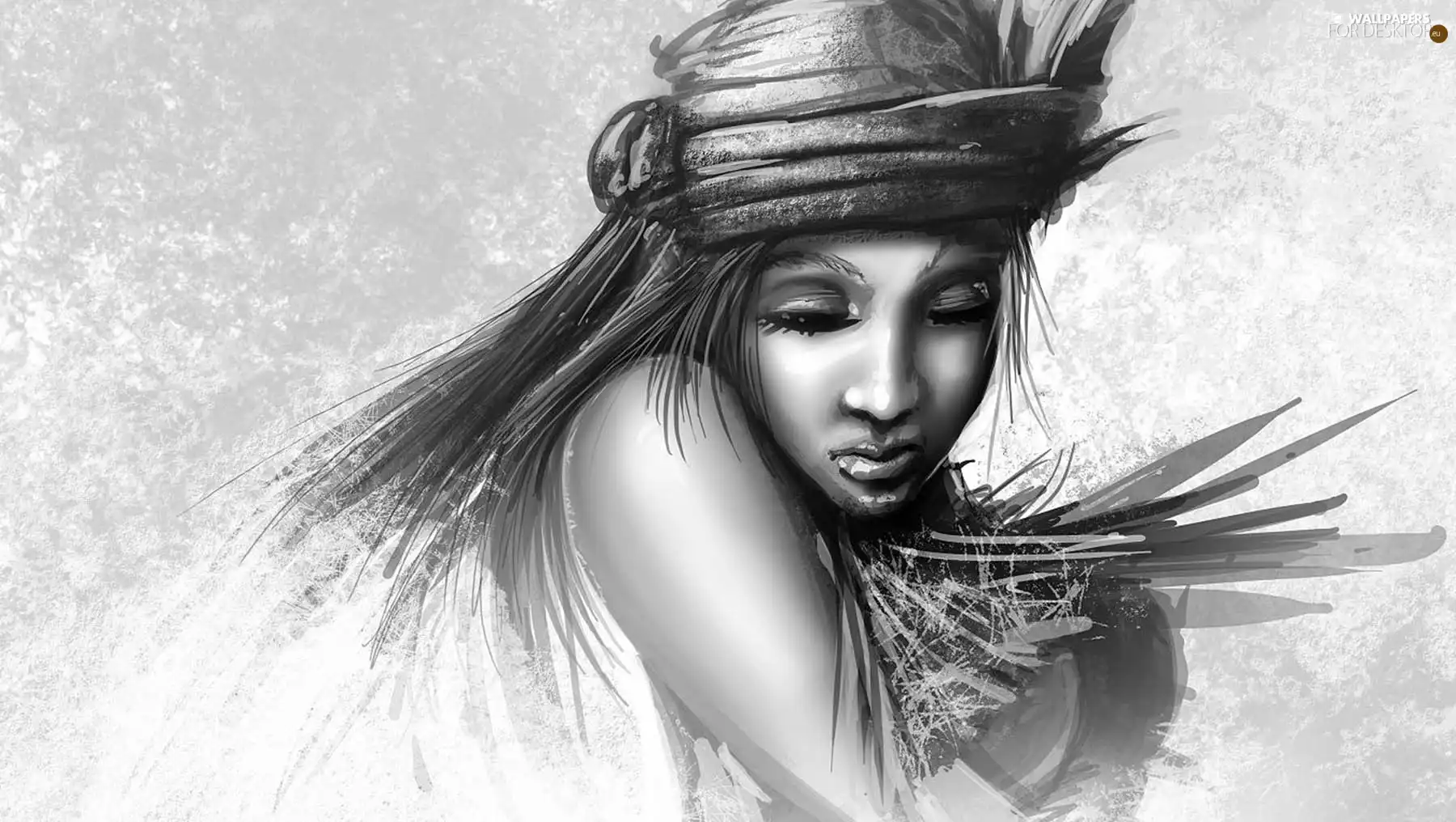 Hat, graphics, girl