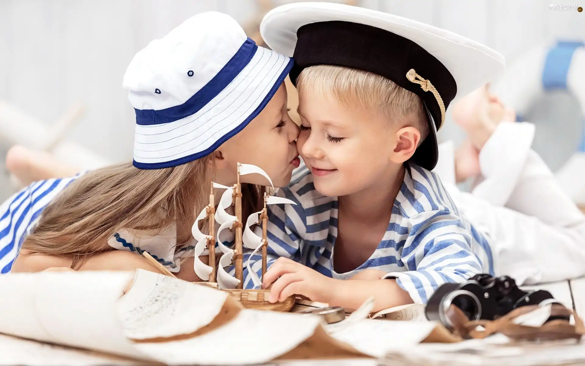 Hat, The ship, summer, Hat, Kids