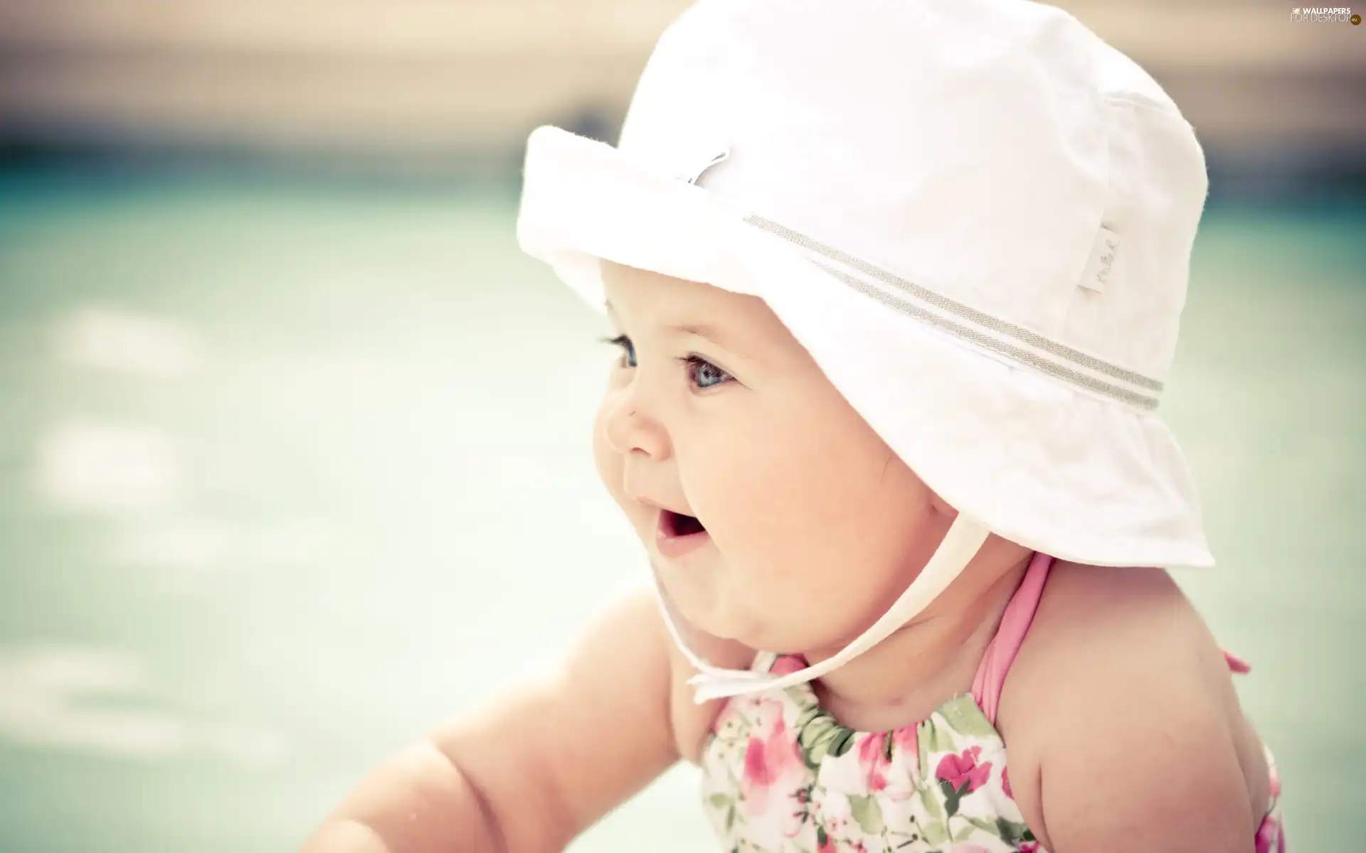 hat, Kid, White