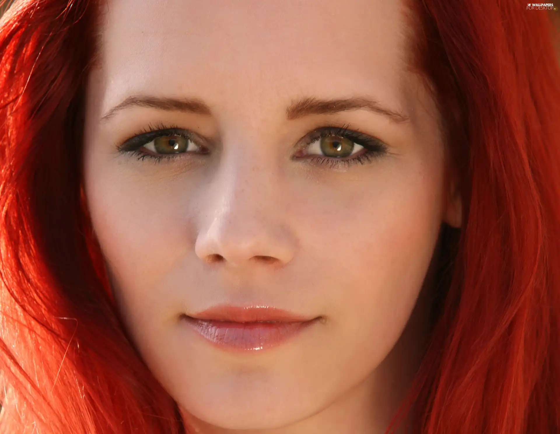 red head, Hair, Eyes, make-up, face
