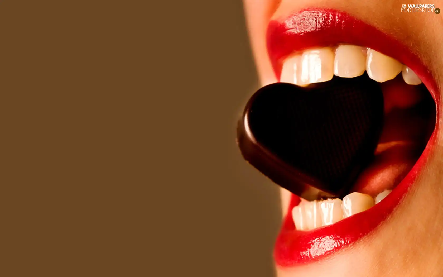 Heart, lips, chocolate