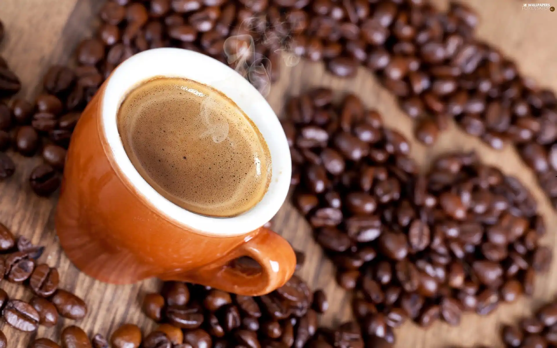 cup, grains, Heart, coffee