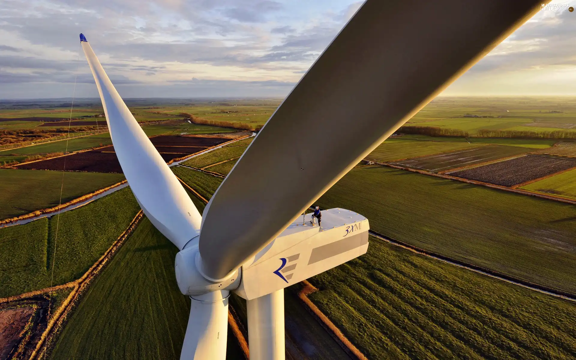 Wind, Blades, medows, turbines, Windmill, height, field