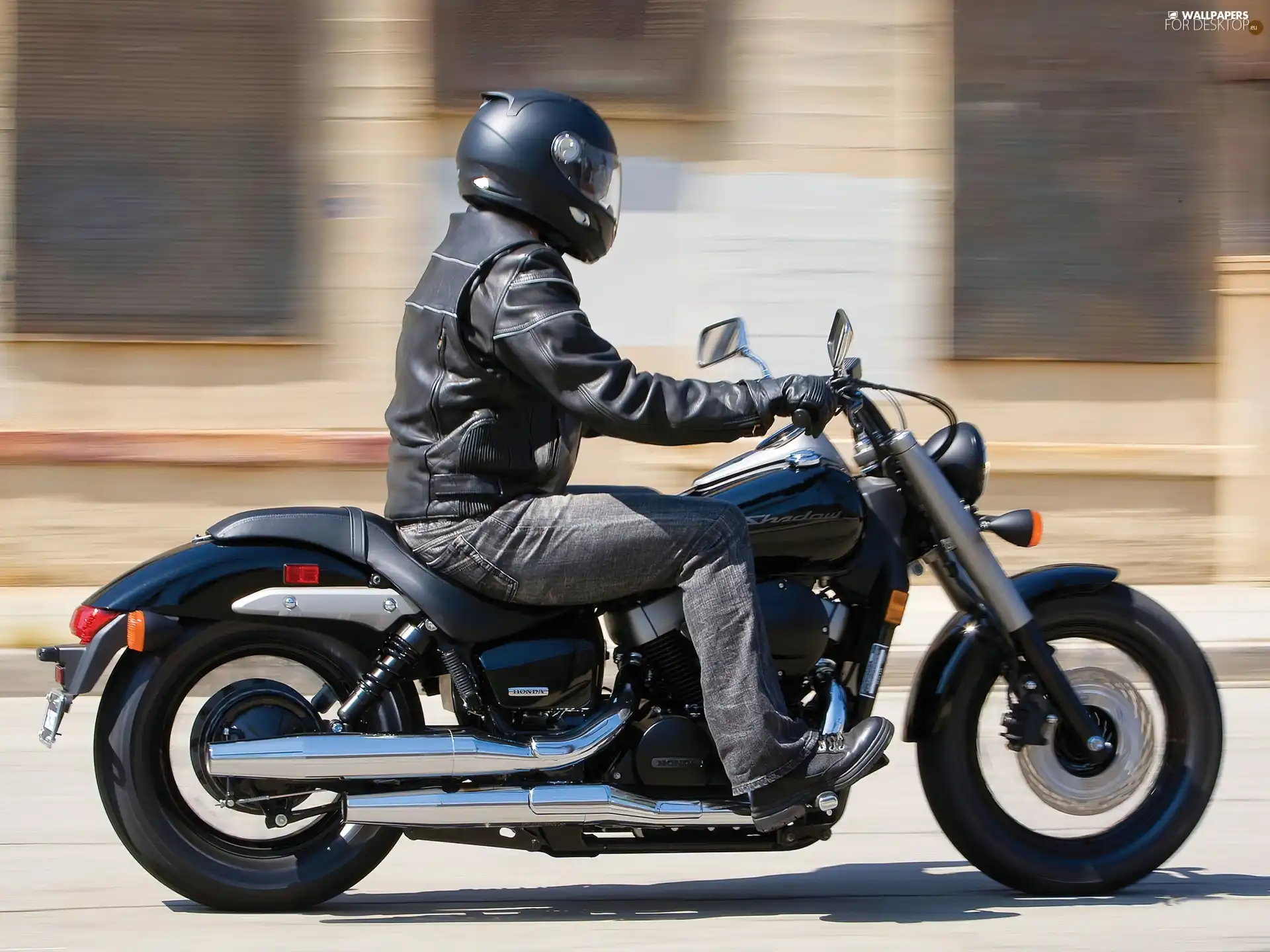 black, Honda VT 750 Shadow Phantom