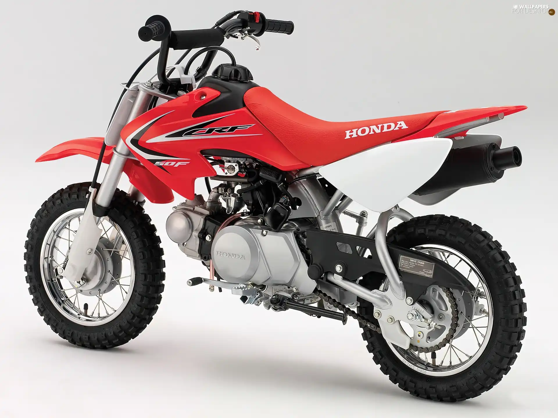 sitting, red hot, Honda CRF 50