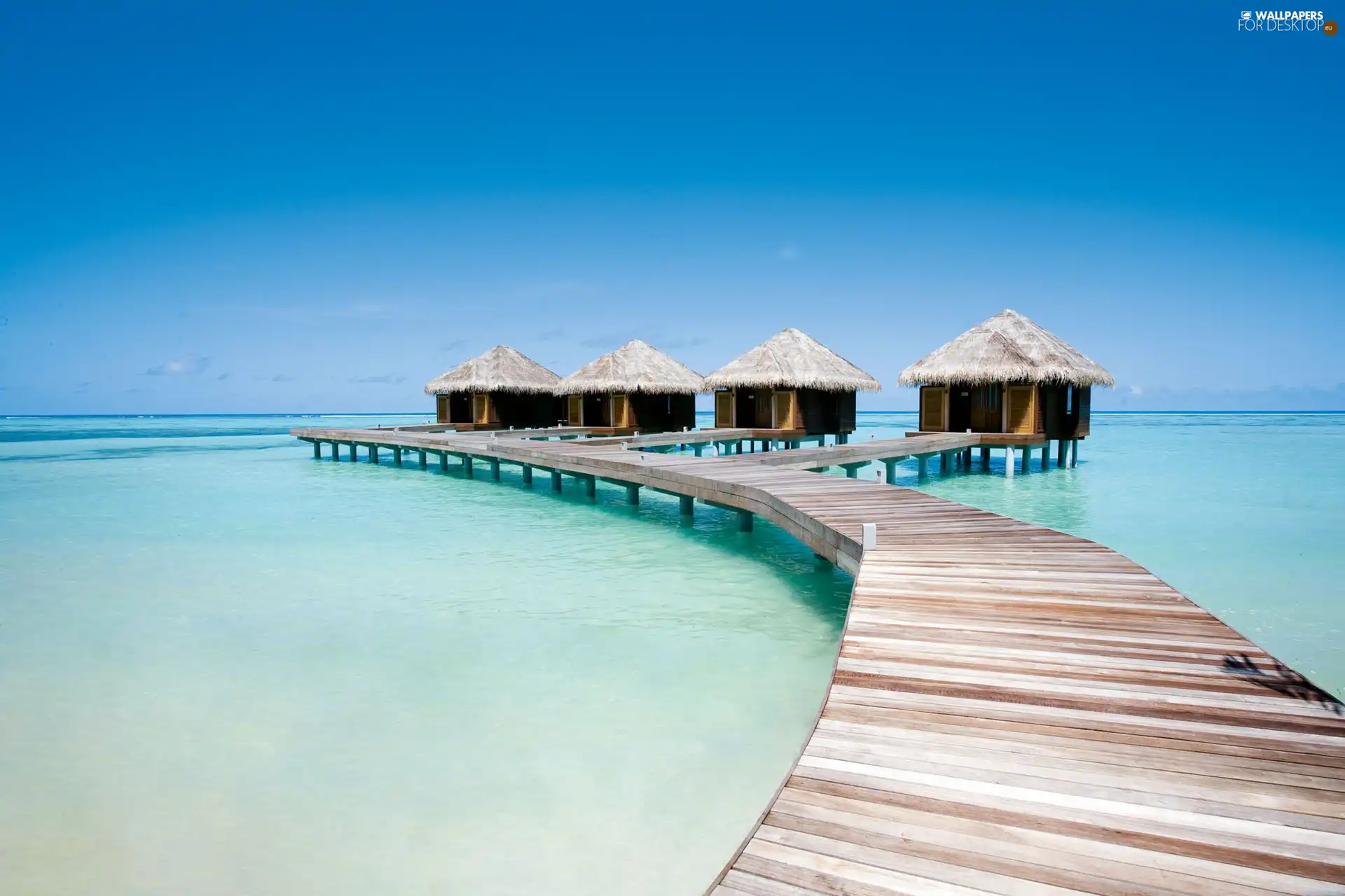 Houses, sea, pier