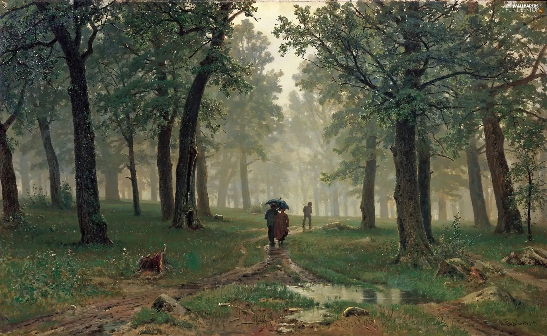 In Oak, Forest, Shishkin, Rain, Ivan