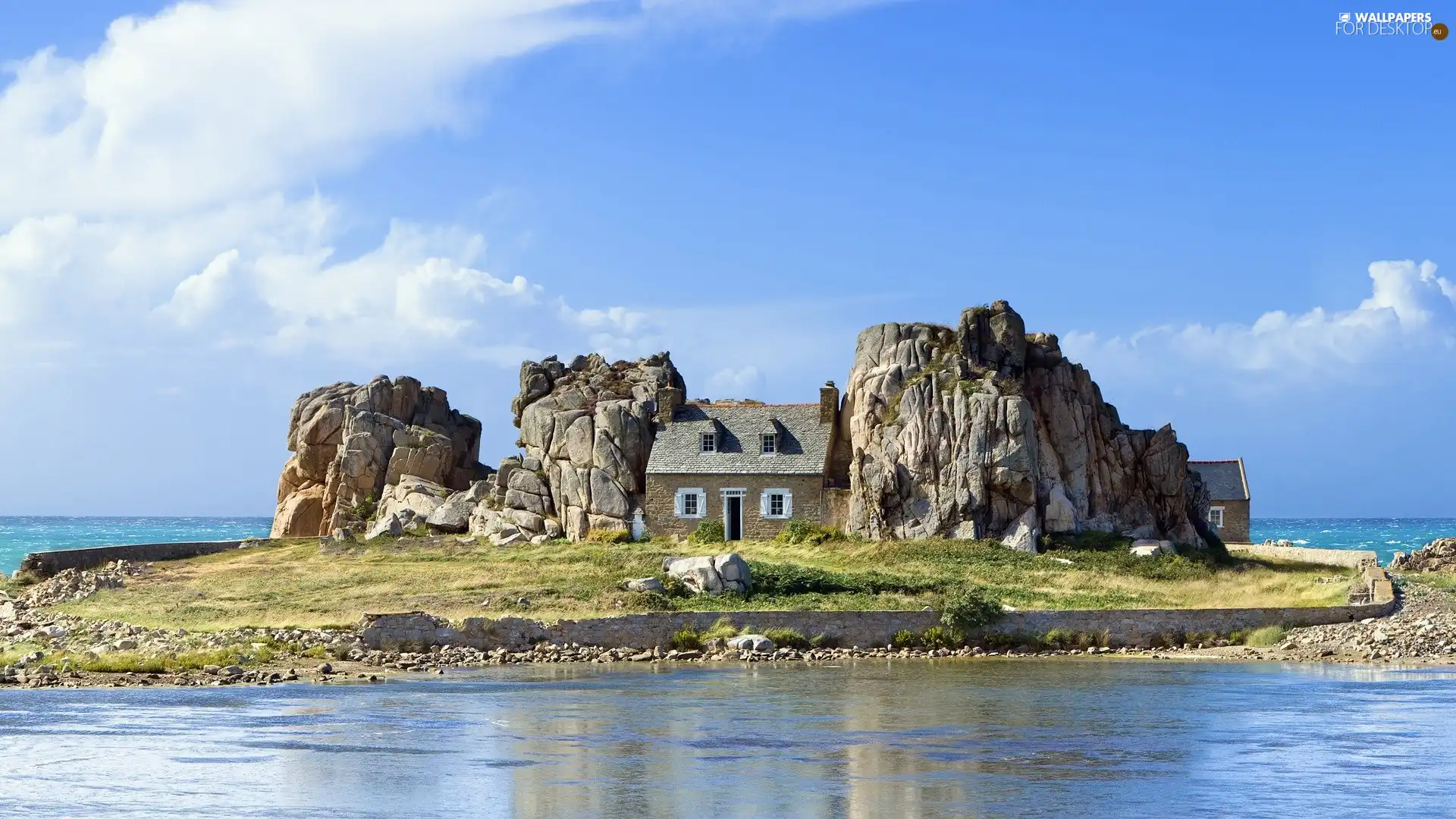 Island, Home, rocks