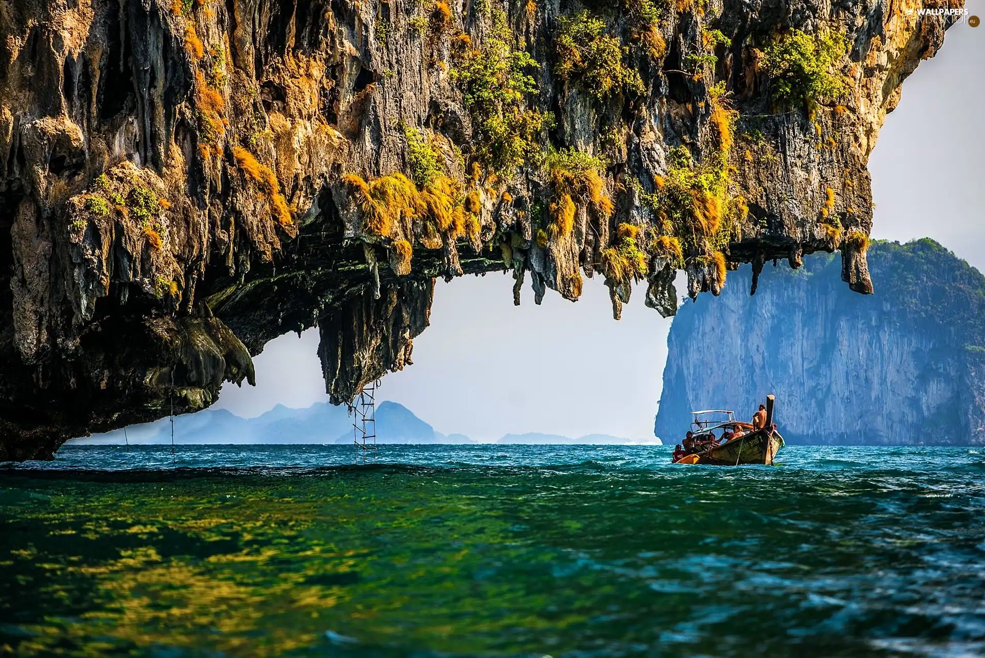 Islands, bath-tub, rocks, Thailand, sea, Gulf